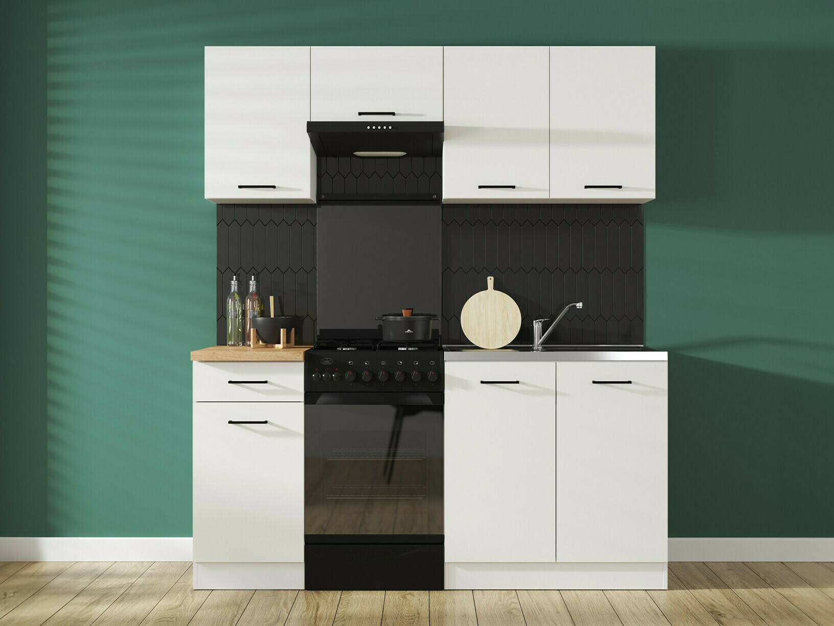 Moduļu piekarams skapis Line White 110