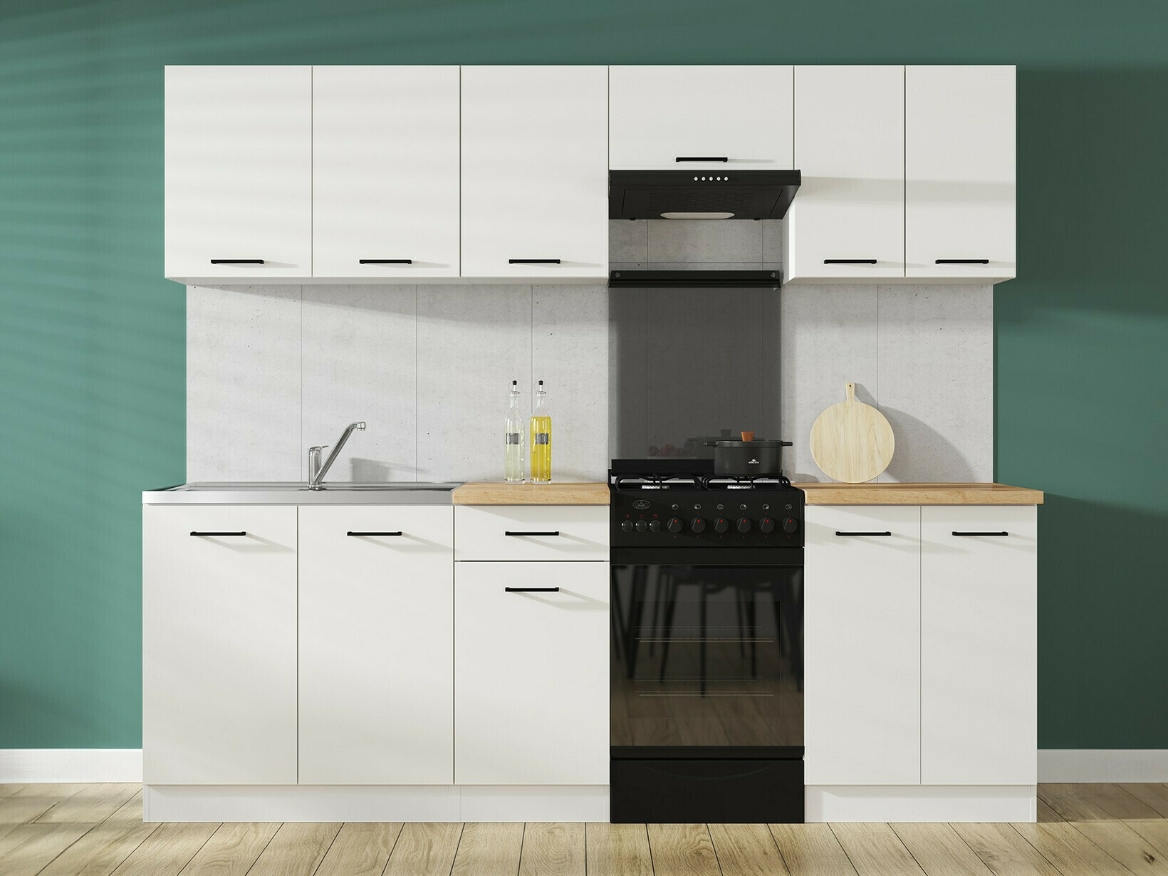 Moduļu skapis ar durvīm Line White 113