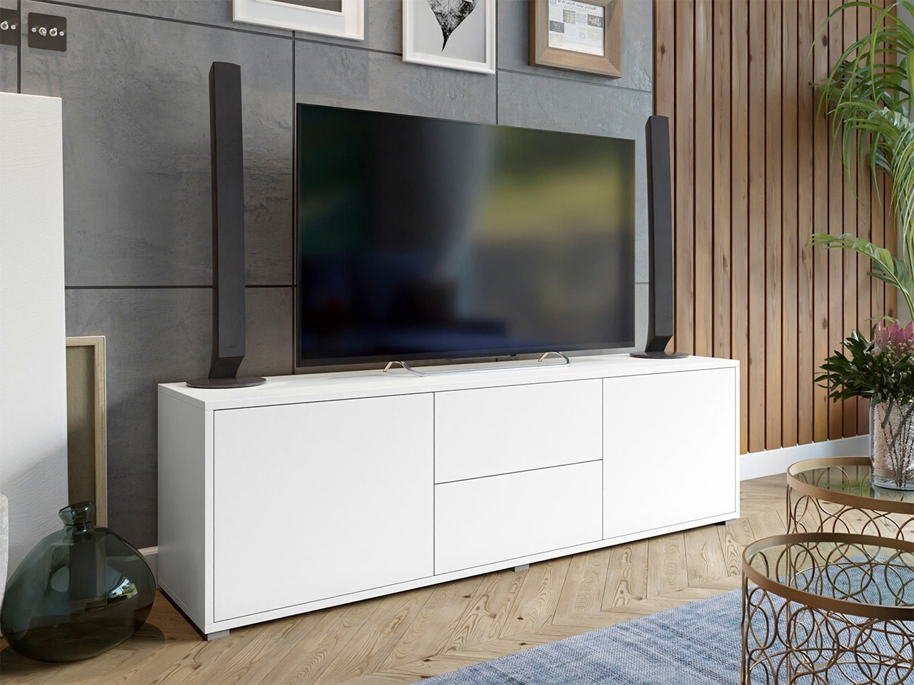 TV galds Comfivo Tutela (Balts)