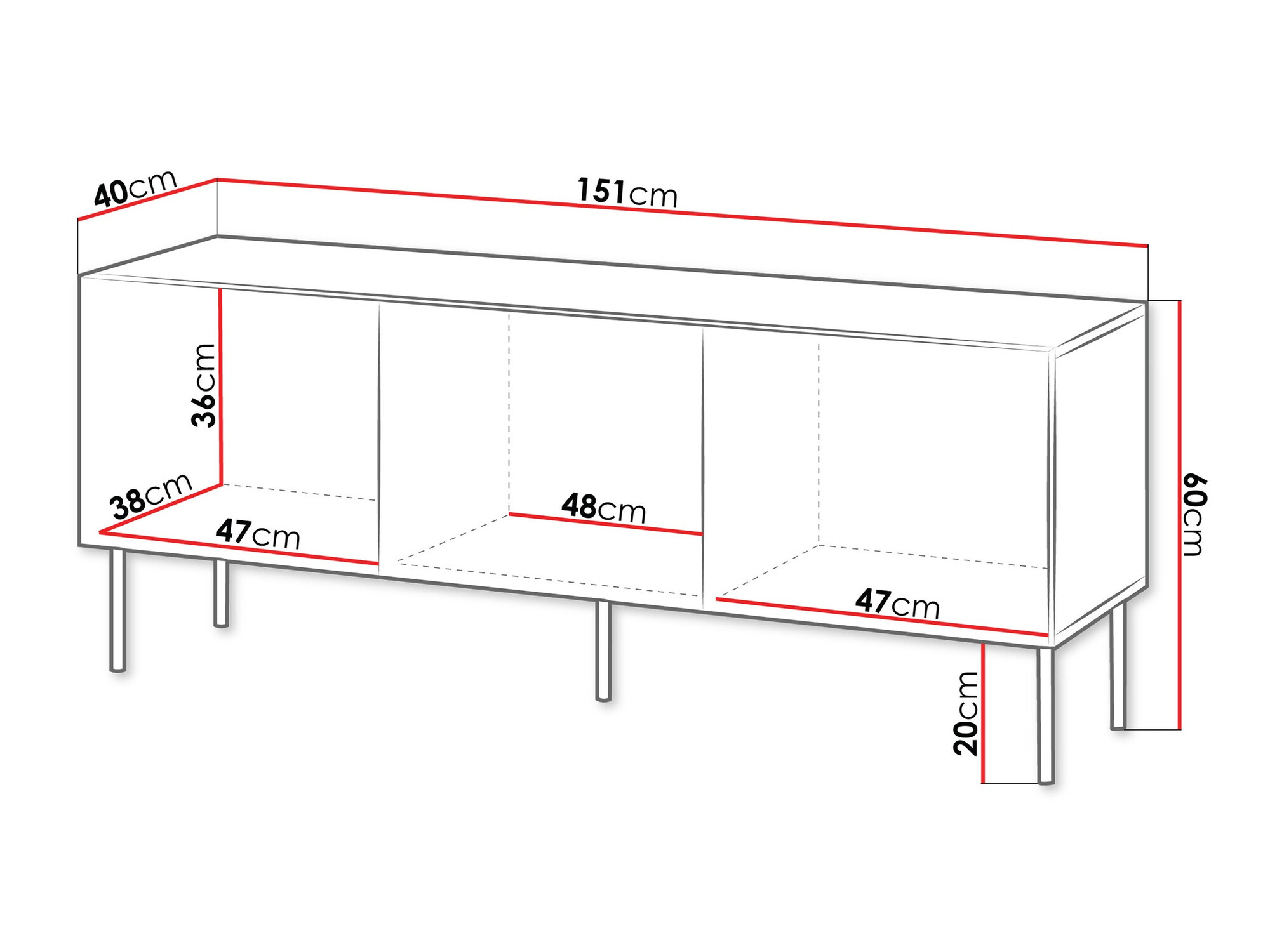 TV galds Evavese 102 (Melns)