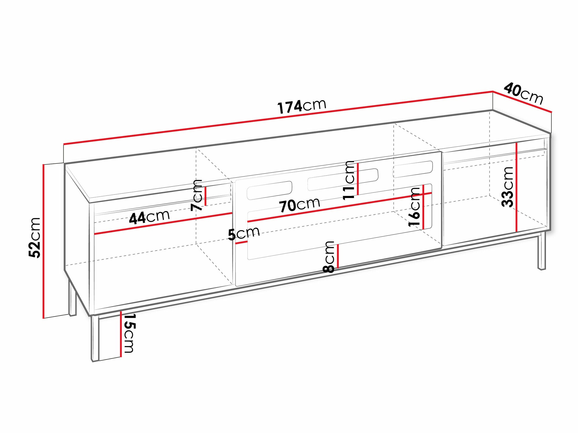 TV galds Comfivo Delruva III (Melns)