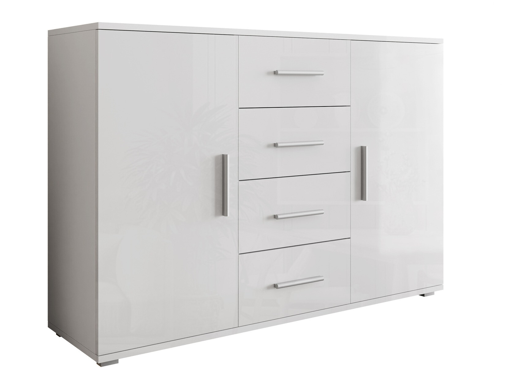 Kumode Charlotte 118 (Balts + Glancēts balts)