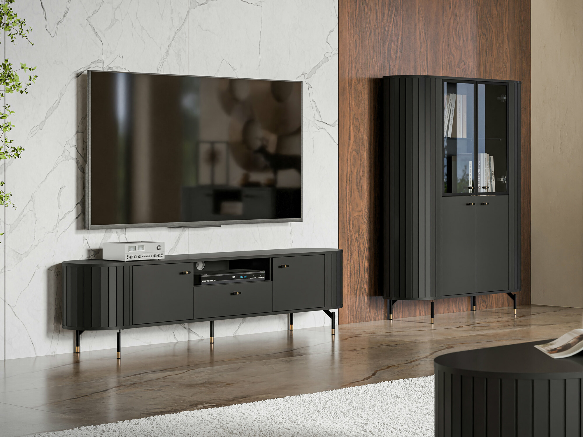 Viesistabas komplekts Novmono 108 (Melns)
