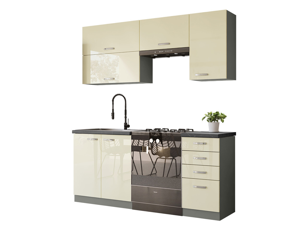 Moduļu virtuves komplekts Multi Cream 125
