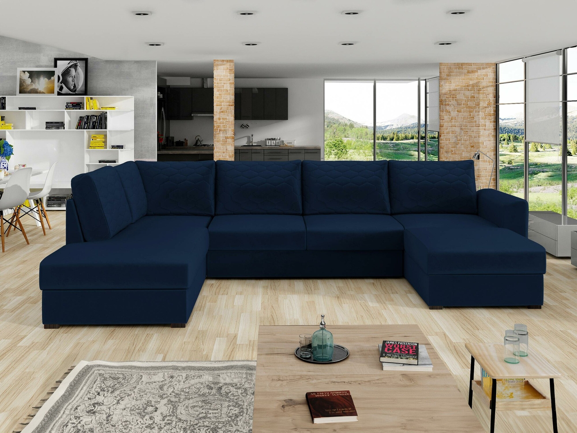 Stūra dīvāns Comfivo Flumen (Magic Velvet 2216 + Magic Velvet 2216-P137)