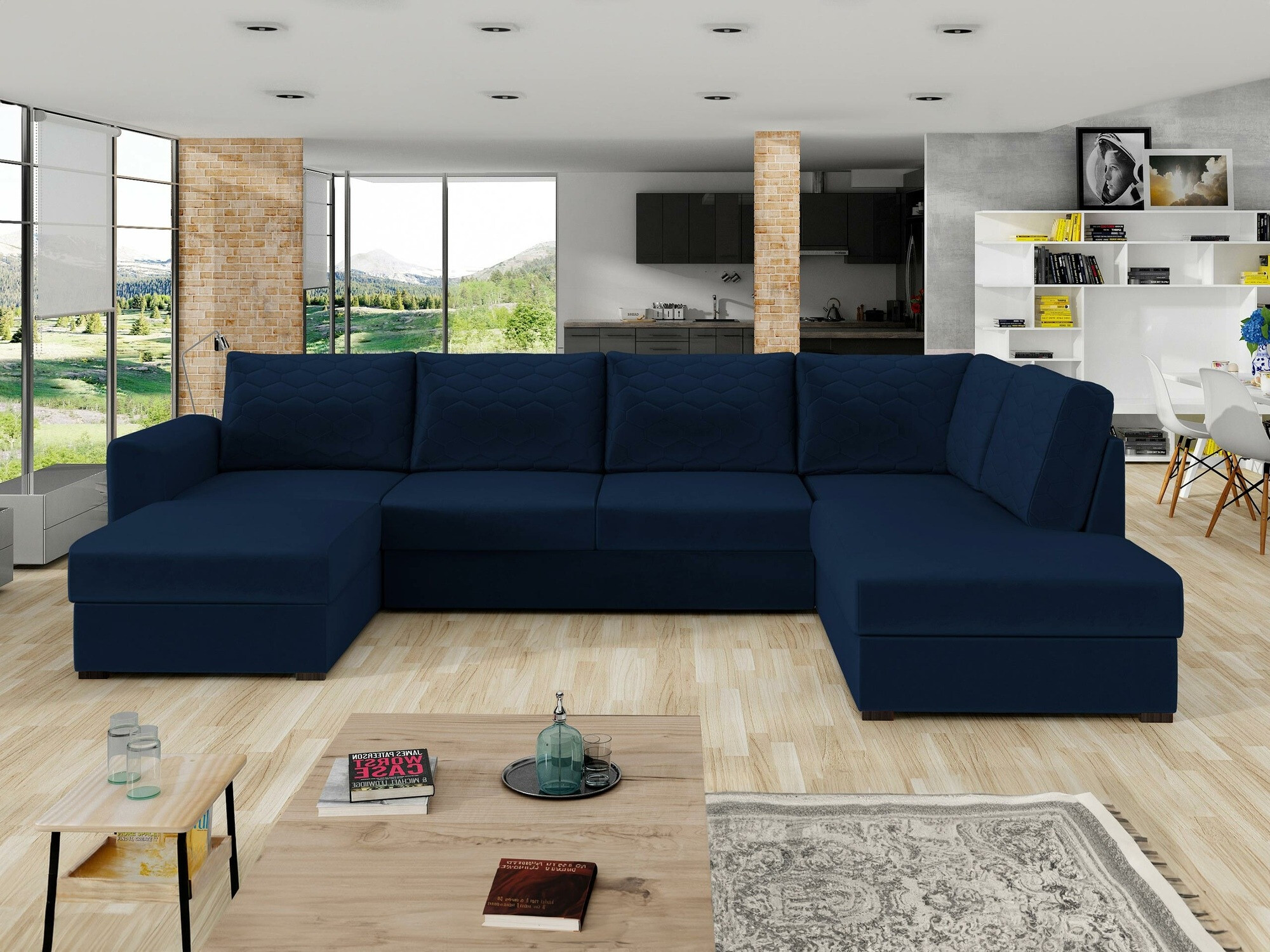 Stūra dīvāns Comfivo Flumen (Magic Velvet 2216 + Magic Velvet 2216-P137)