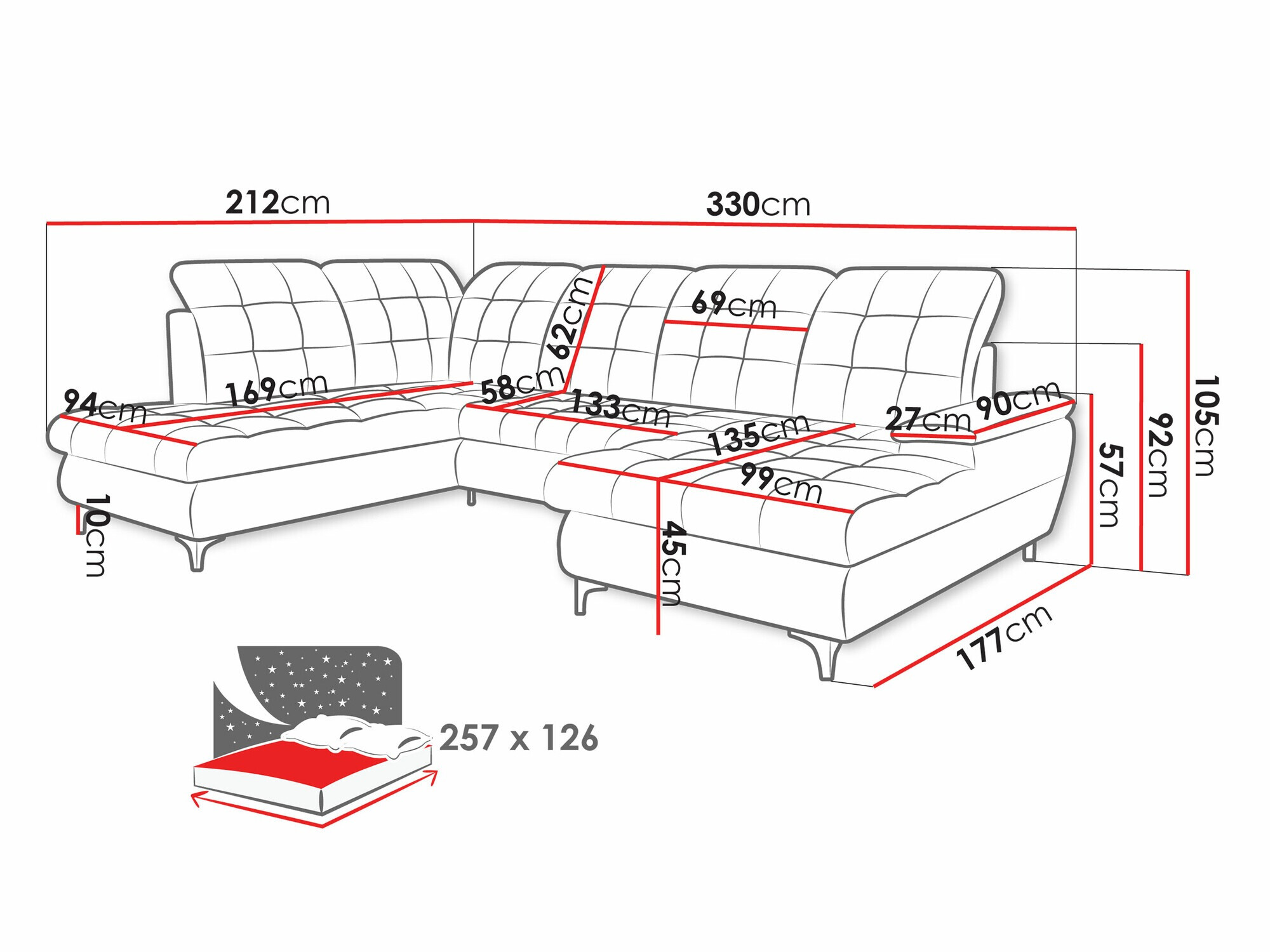 Stūra dīvāns Sanford 100 (Neve 03)