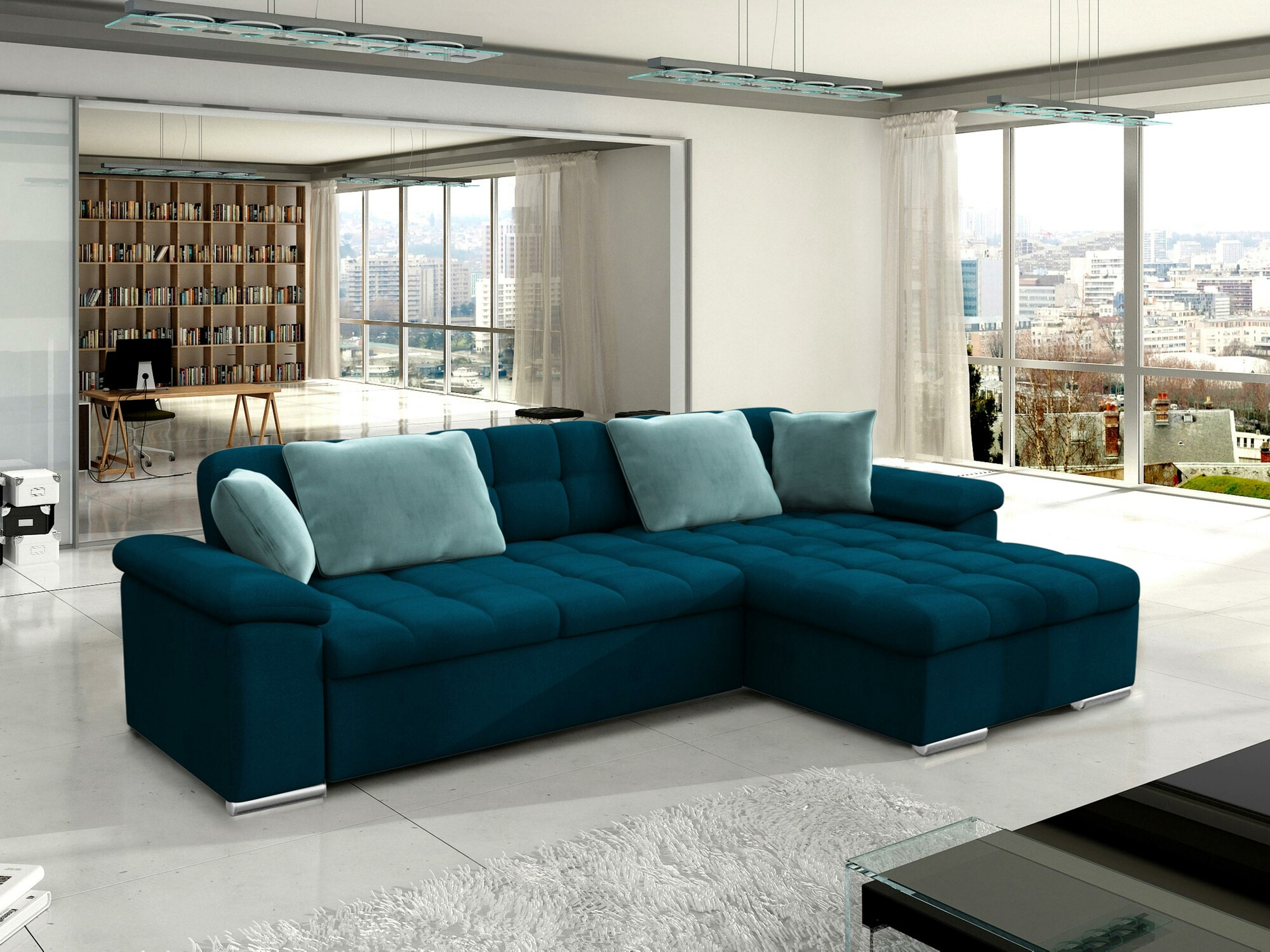 Stūra dīvāns Comfivo Mica II (Venus Velvet 2911 + Prestige 2771)