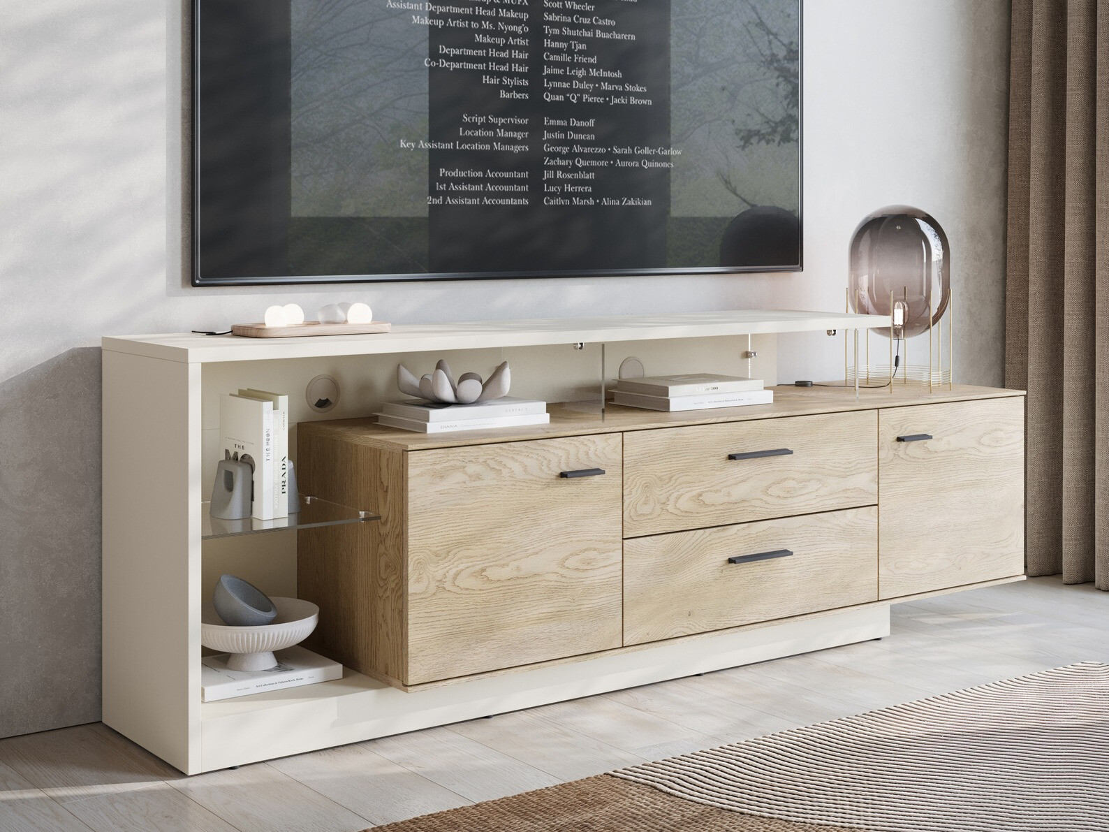 TV galds Avicoro 106 (Kašmirs + Sonomas ozols)