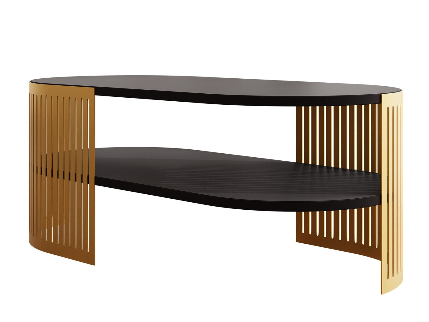 Žurnālu galdiņš Civer VII (Zelta + Melns)
