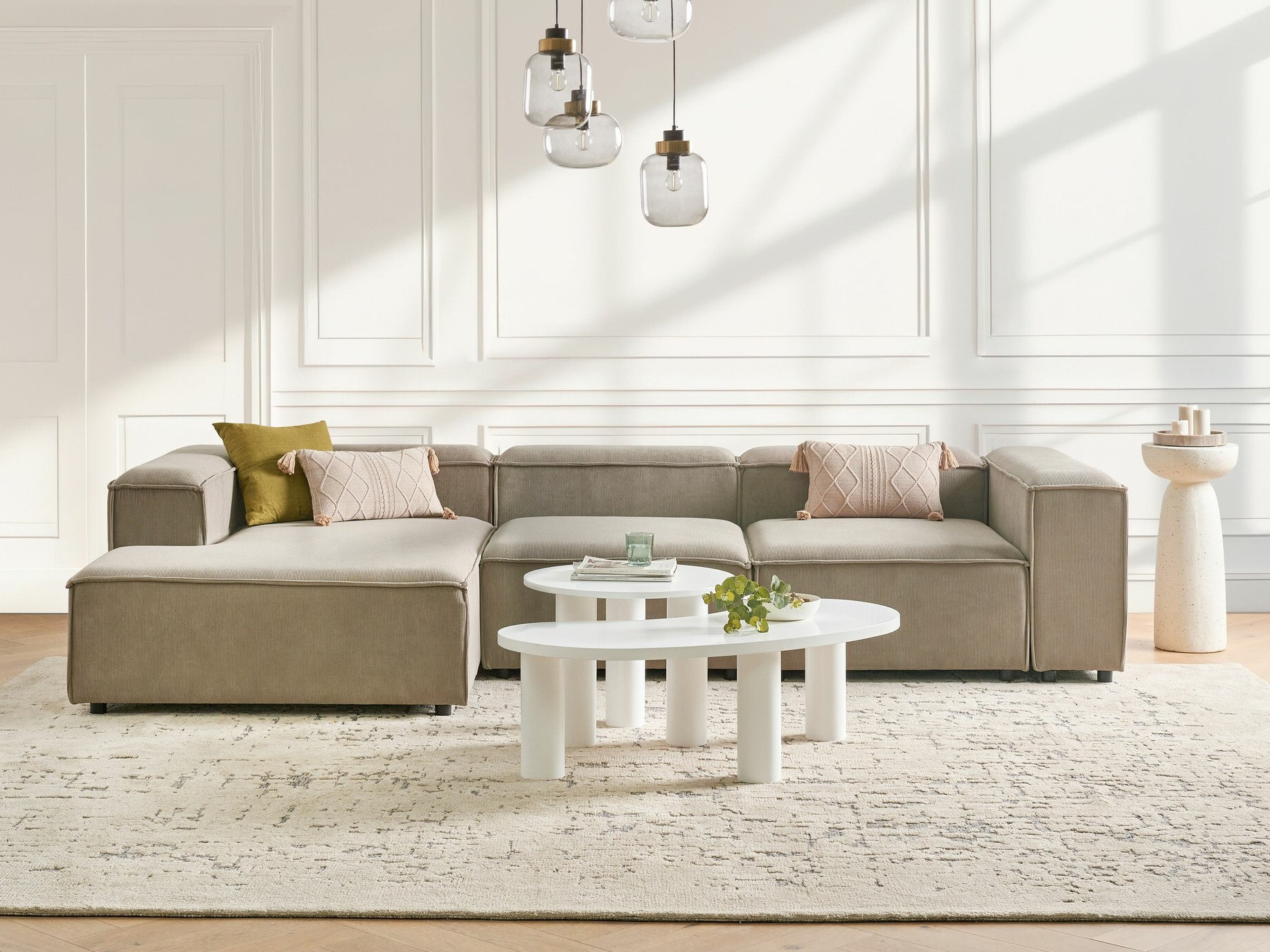 Moduļu stūra dīvāns Serophi 106 (Taupe)