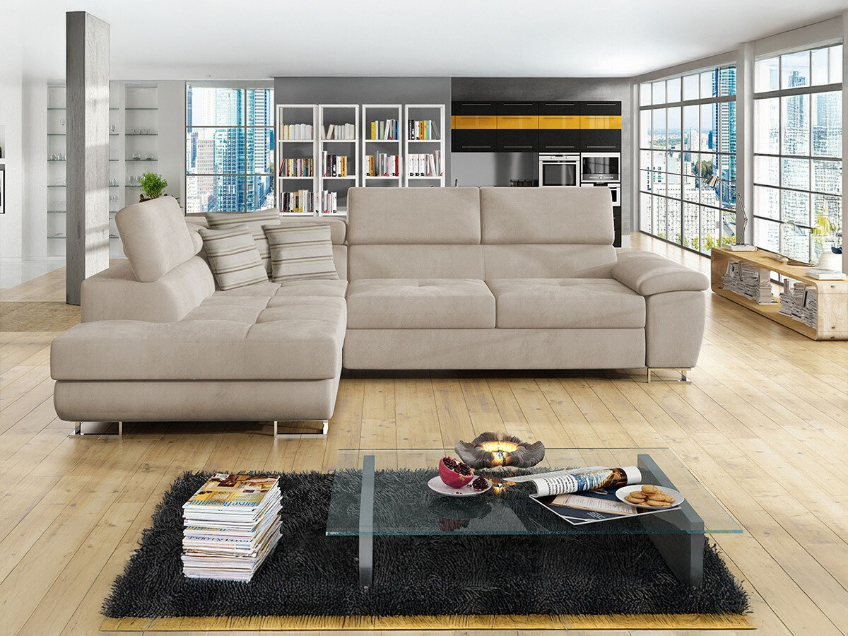 Stūra dīvāns Comfivo Ruta II (Uttario Velvet 2979 + Senegal 825)