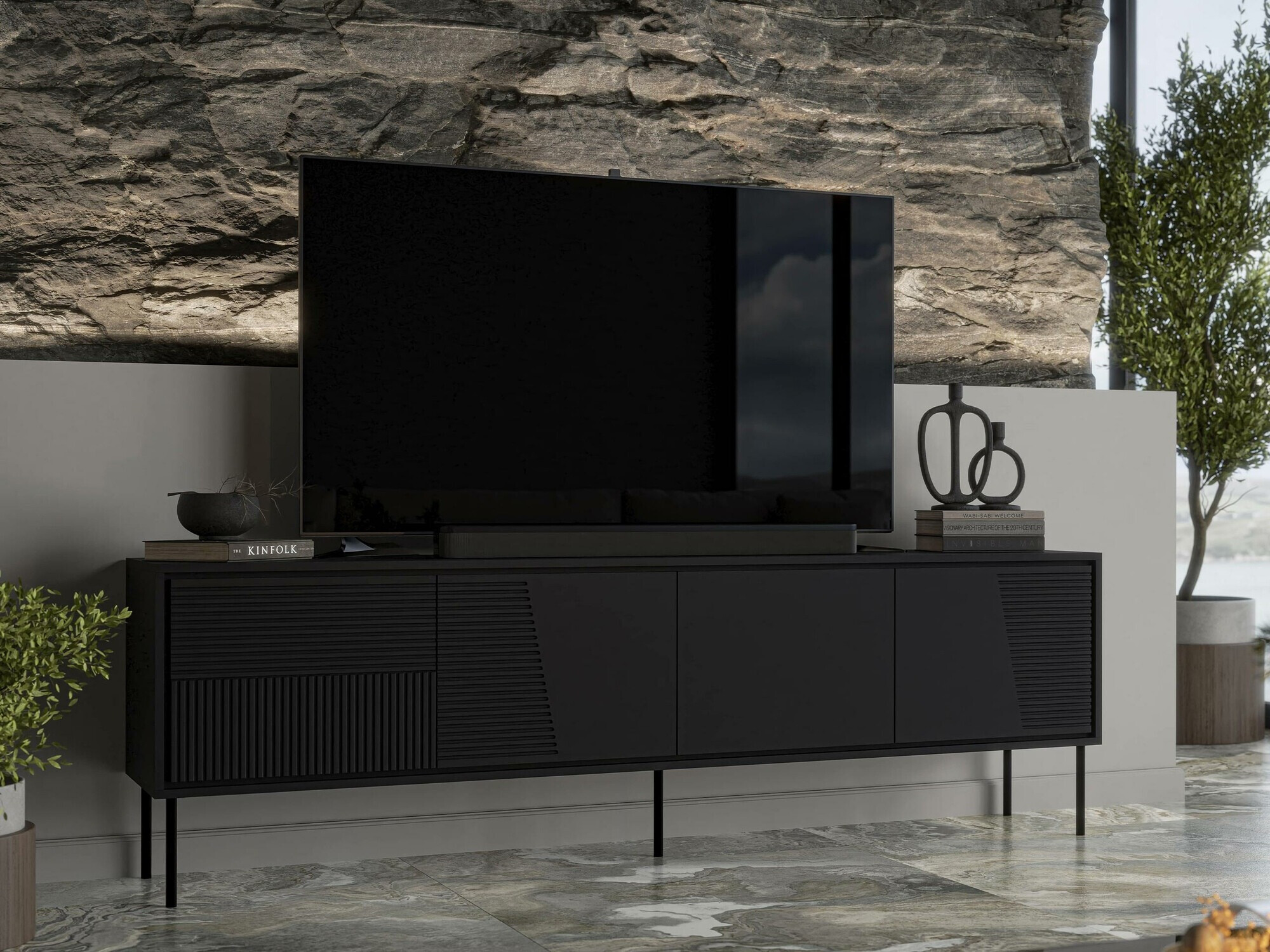 TV galds Charlotte 209 (Melns)