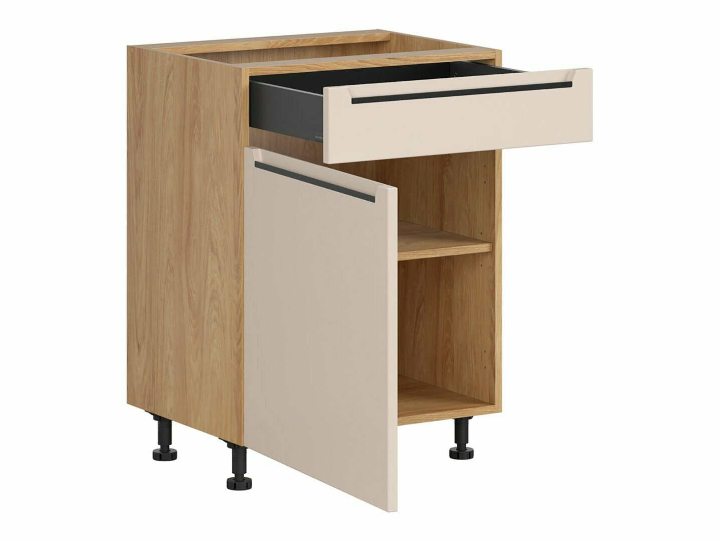 Moduļu skapis ar atvilktni un durvīm Riso Beige 105