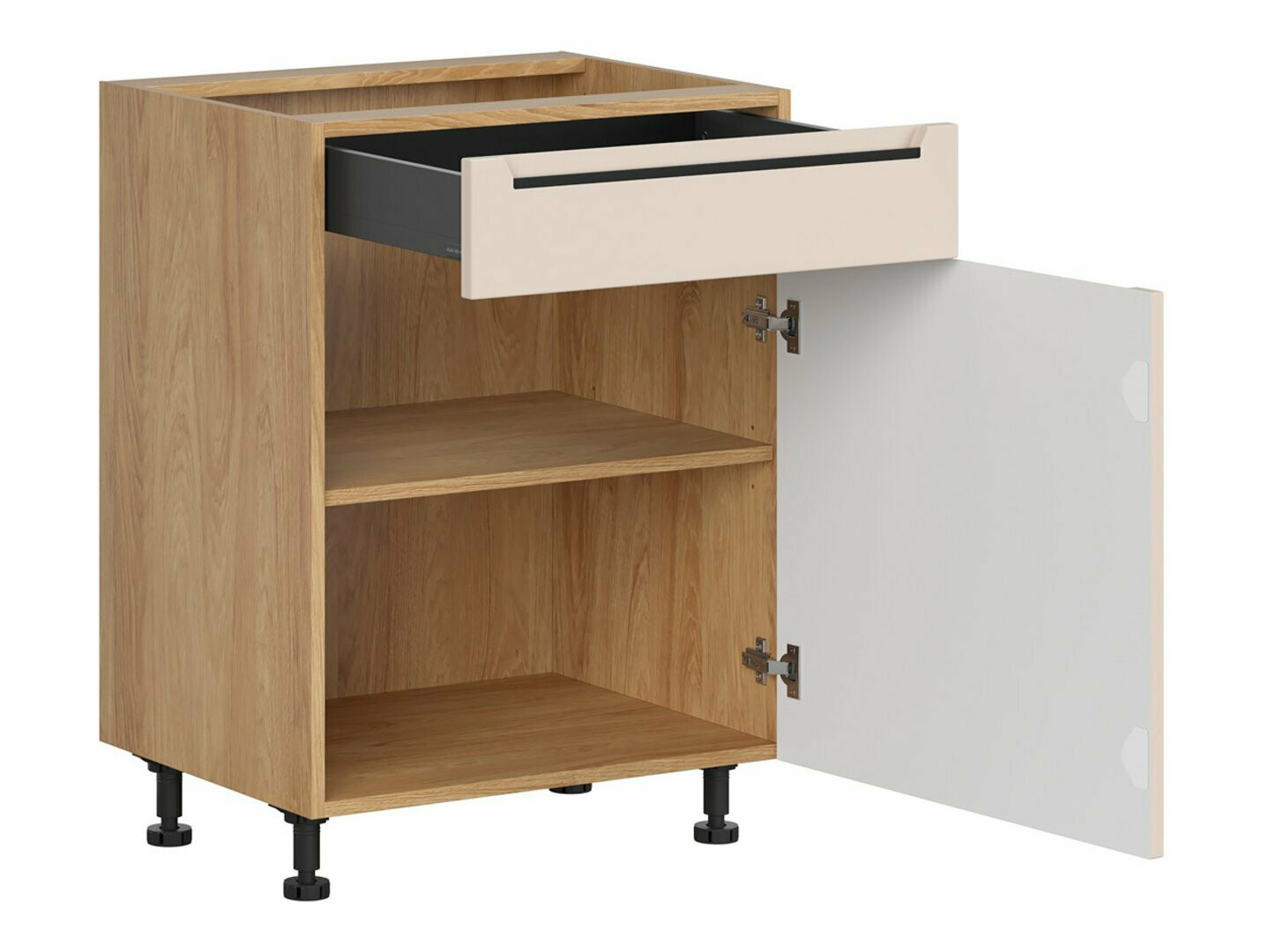 Moduļu skapis ar atvilktni un durvīm Riso Beige 105
