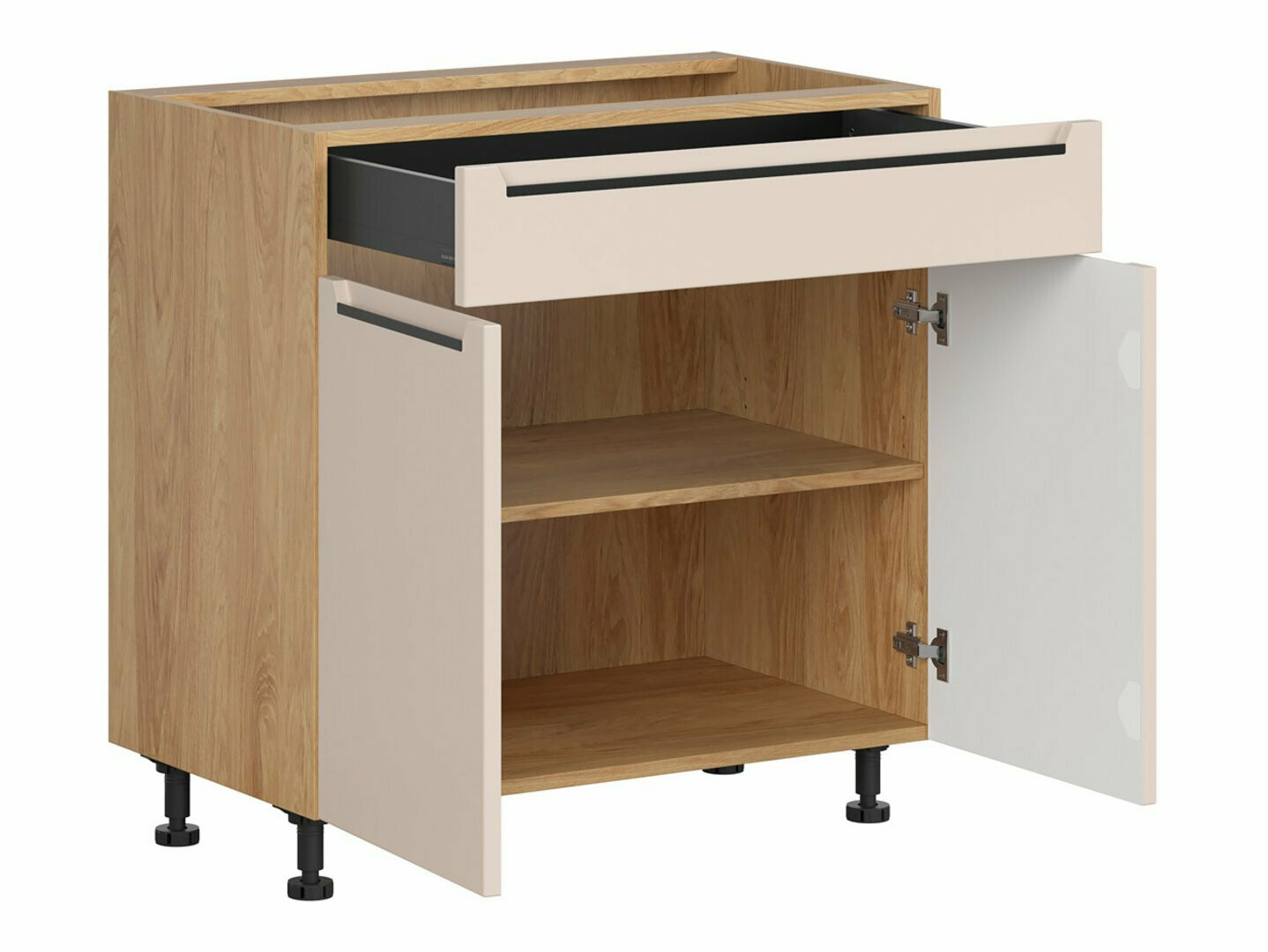 Moduļu skapis ar atvilktni un durvīm Riso Beige 106