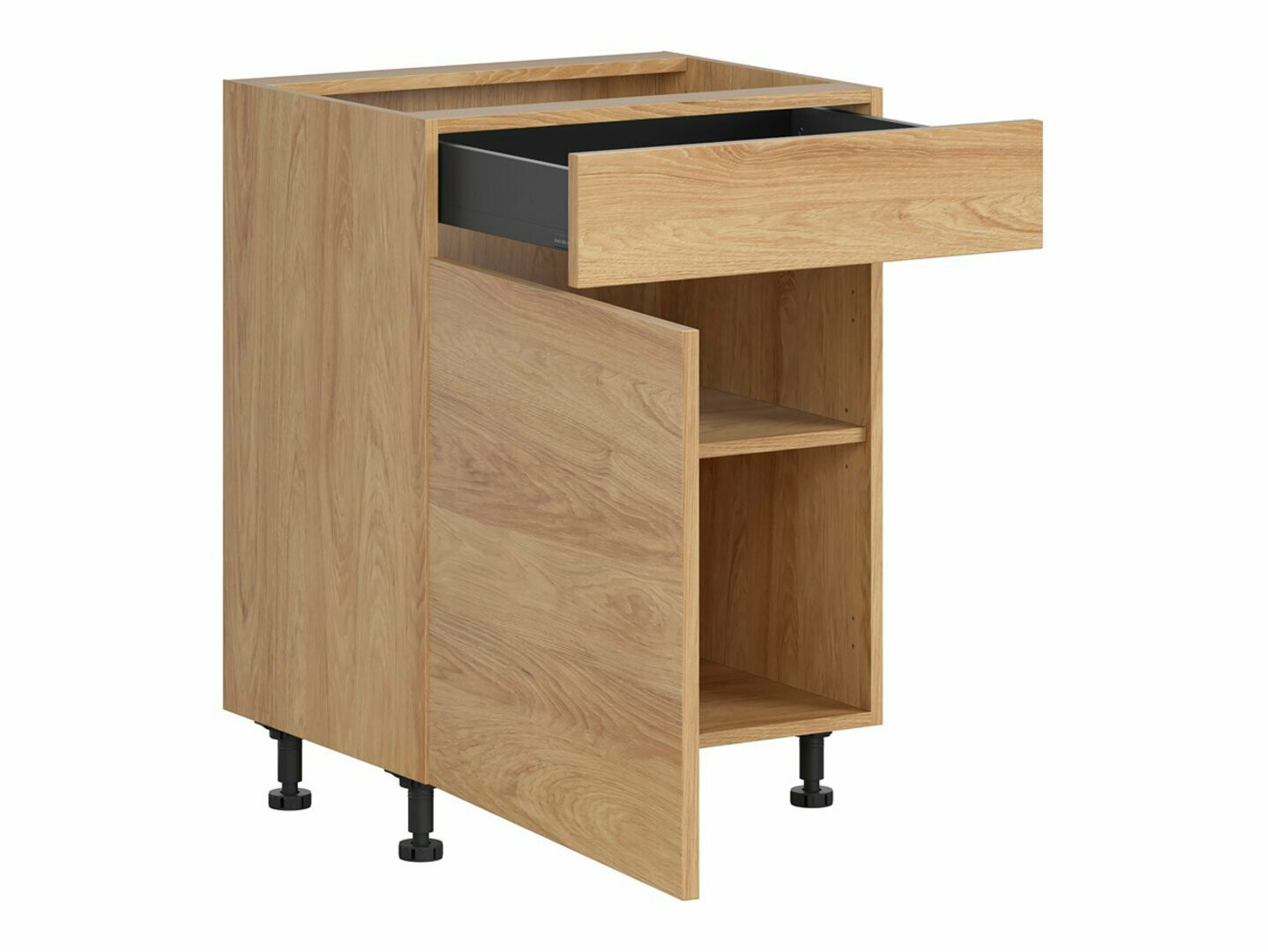 Moduļu skapis ar atvilktni un durvīm Amper Oak 105