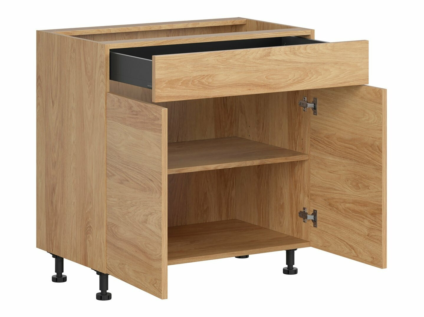 Moduļu skapis ar atvilktni un durvīm Amper Oak 106