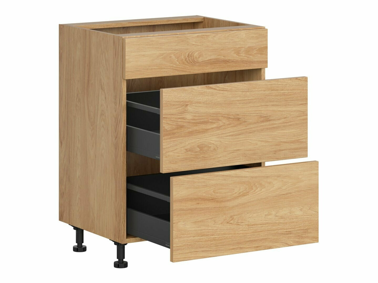 Moduļu skapis ar atvilktnēm Amper Oak 107