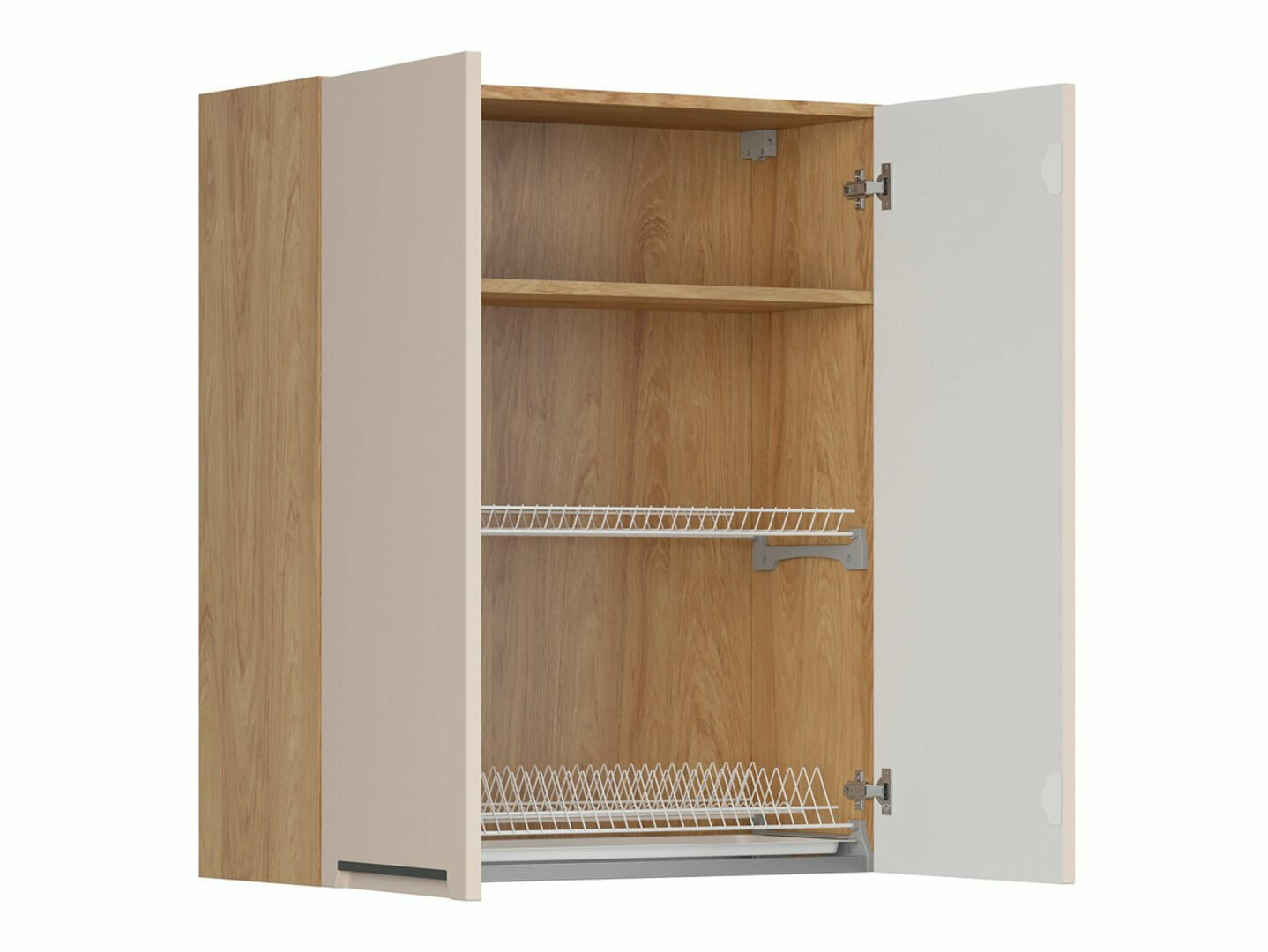 Moduļu piekarams skapis ar trauku žāvētāju Riso Beige 155
