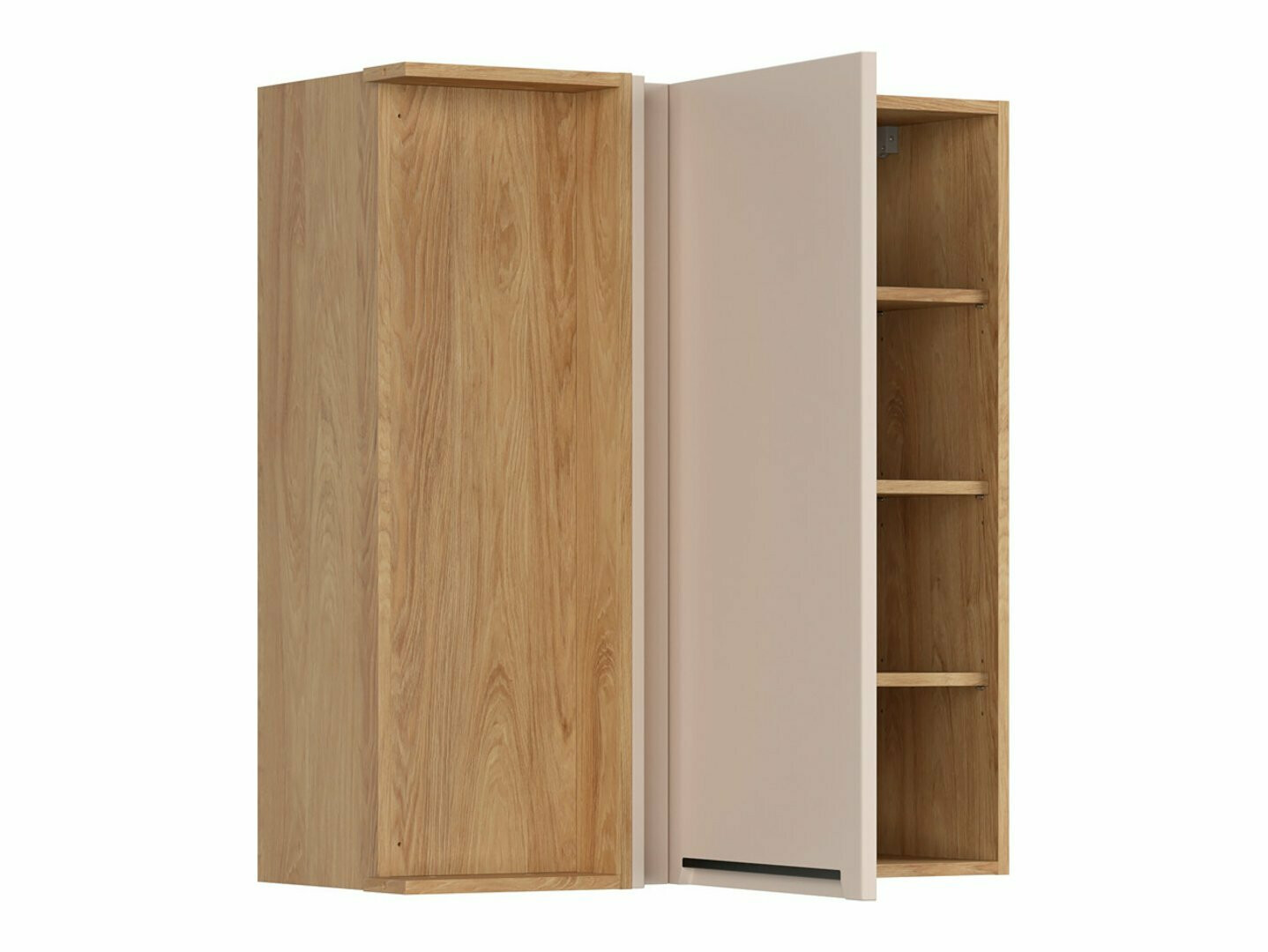 Moduļu piekarams stūra skapis Riso Beige 159