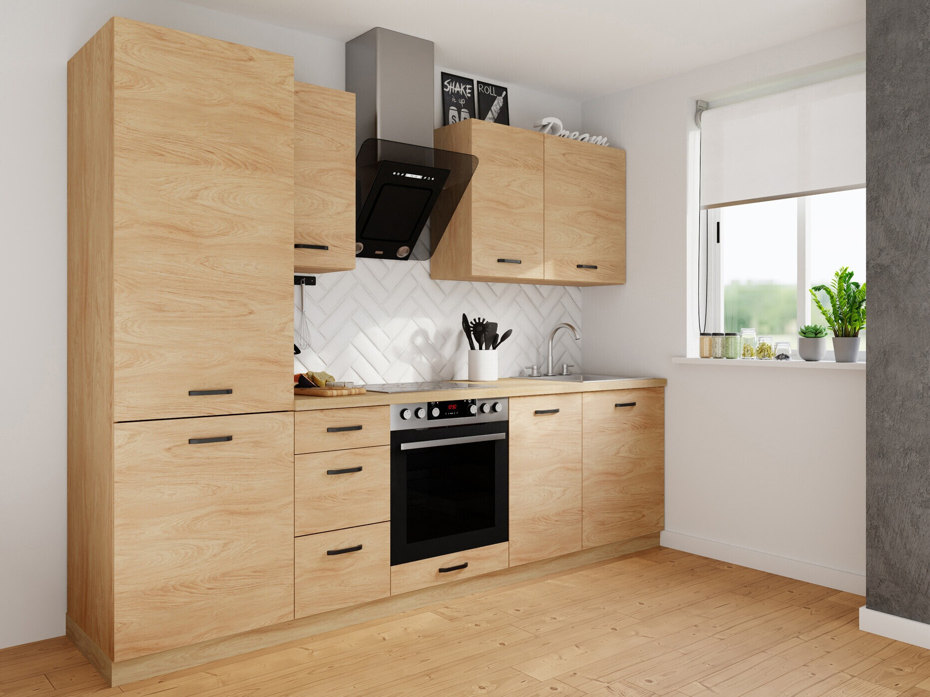 Moduļu virtuves komplekts Amper Oak 167