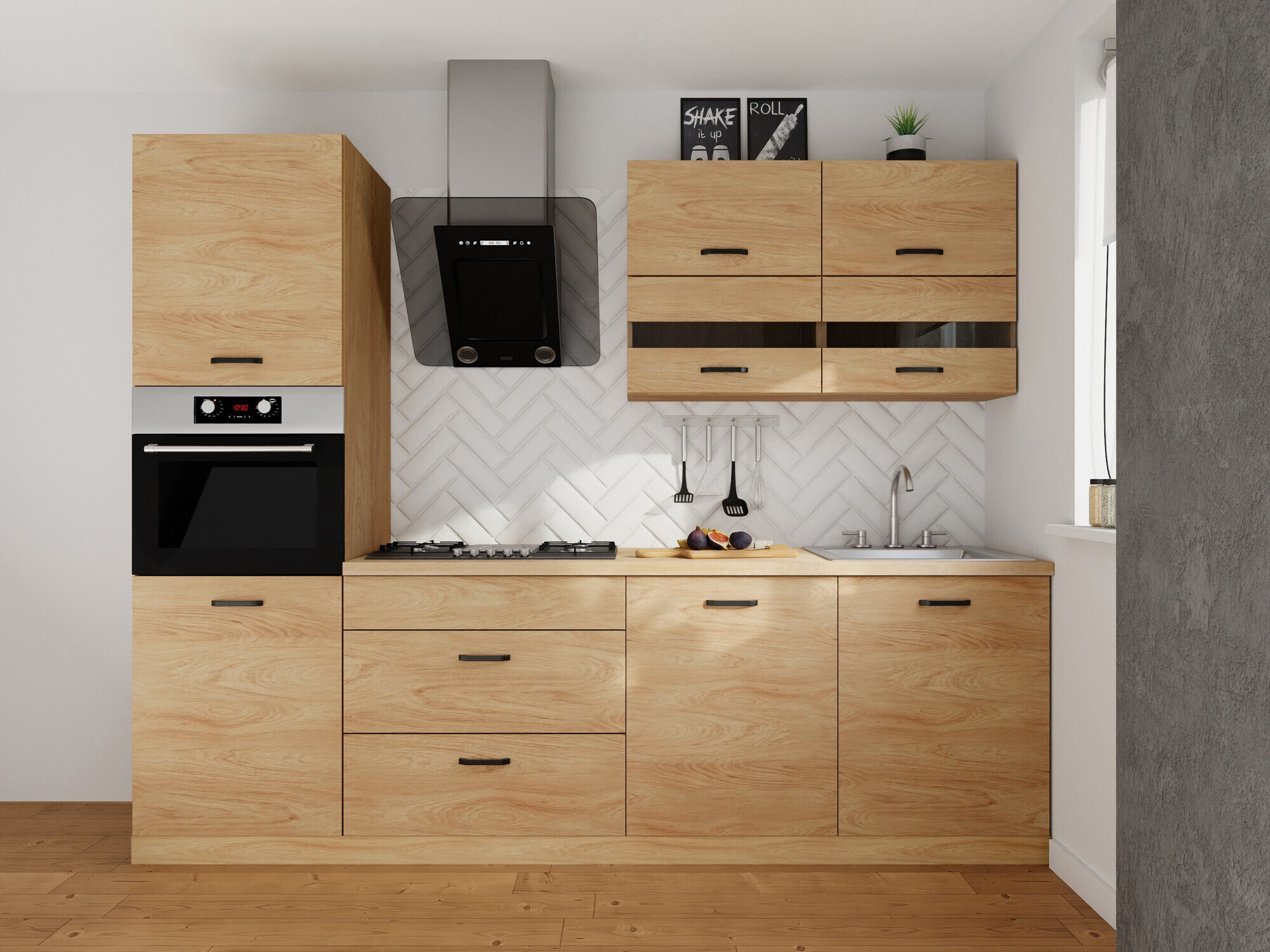Moduļu virtuves komplekts Amper Oak 168