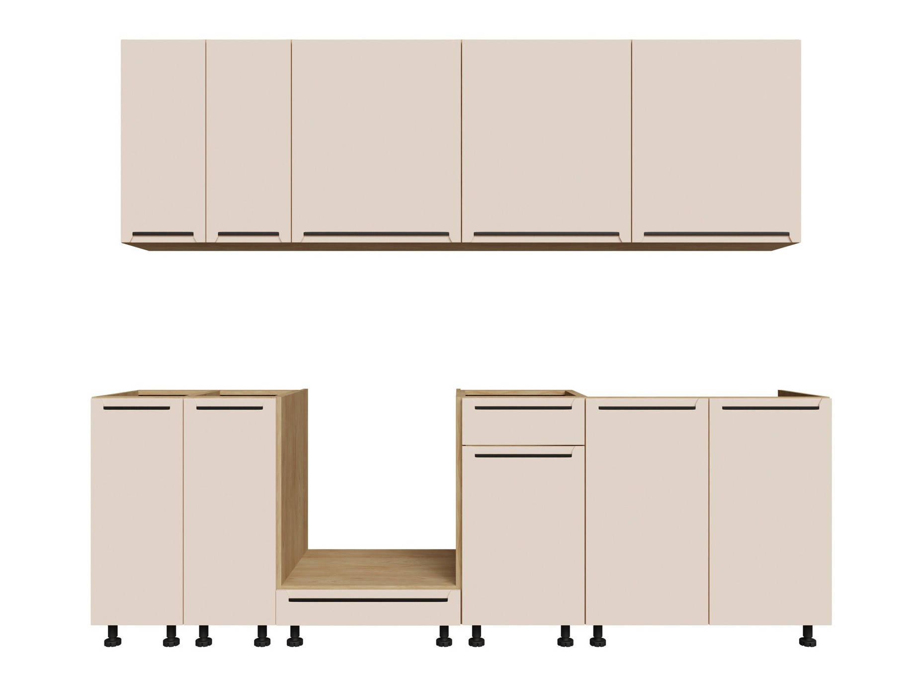 Moduļu virtuves komplekts Riso Beige 170
