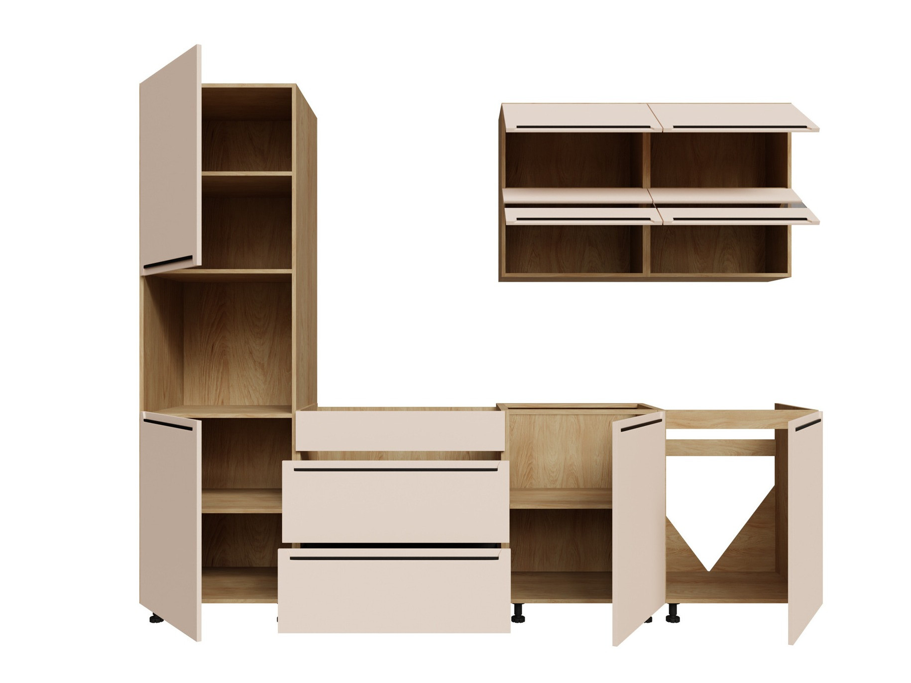 Moduļu virtuves komplekts Riso Beige 171