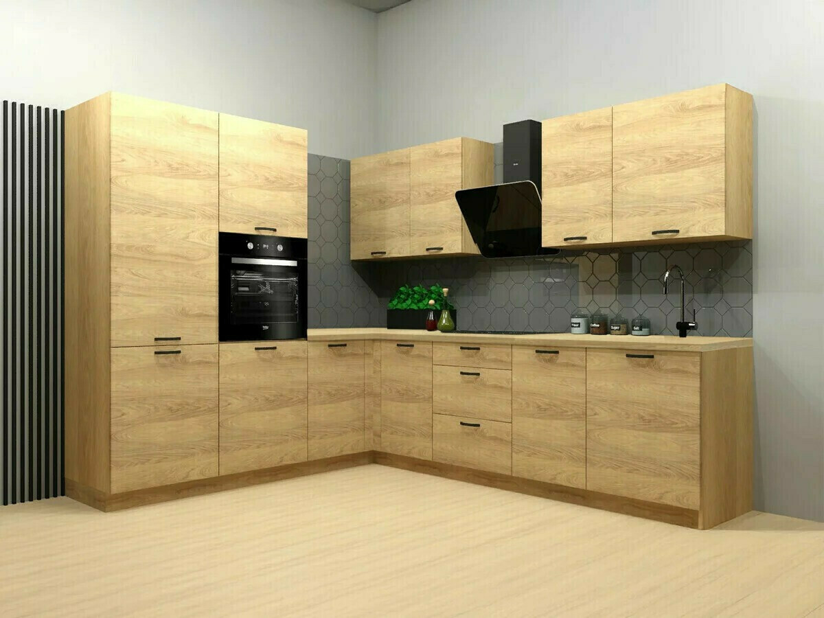 Moduļu stūra skapis Amper Oak 131