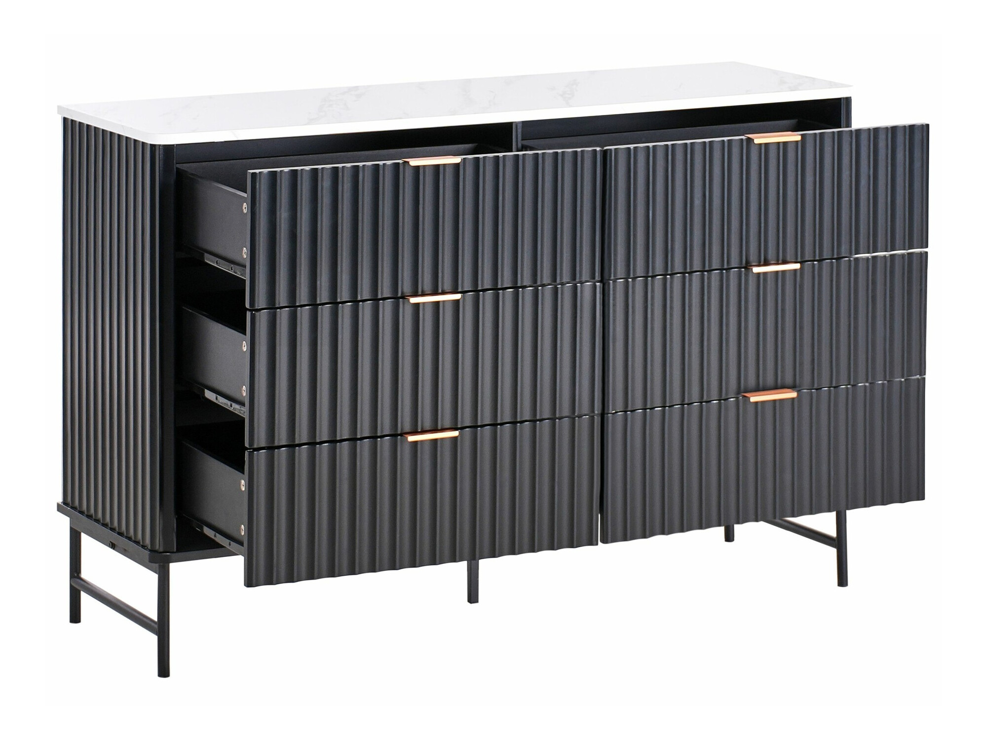 Kumode Berwyn 2576 (Melns + Balts marmors)