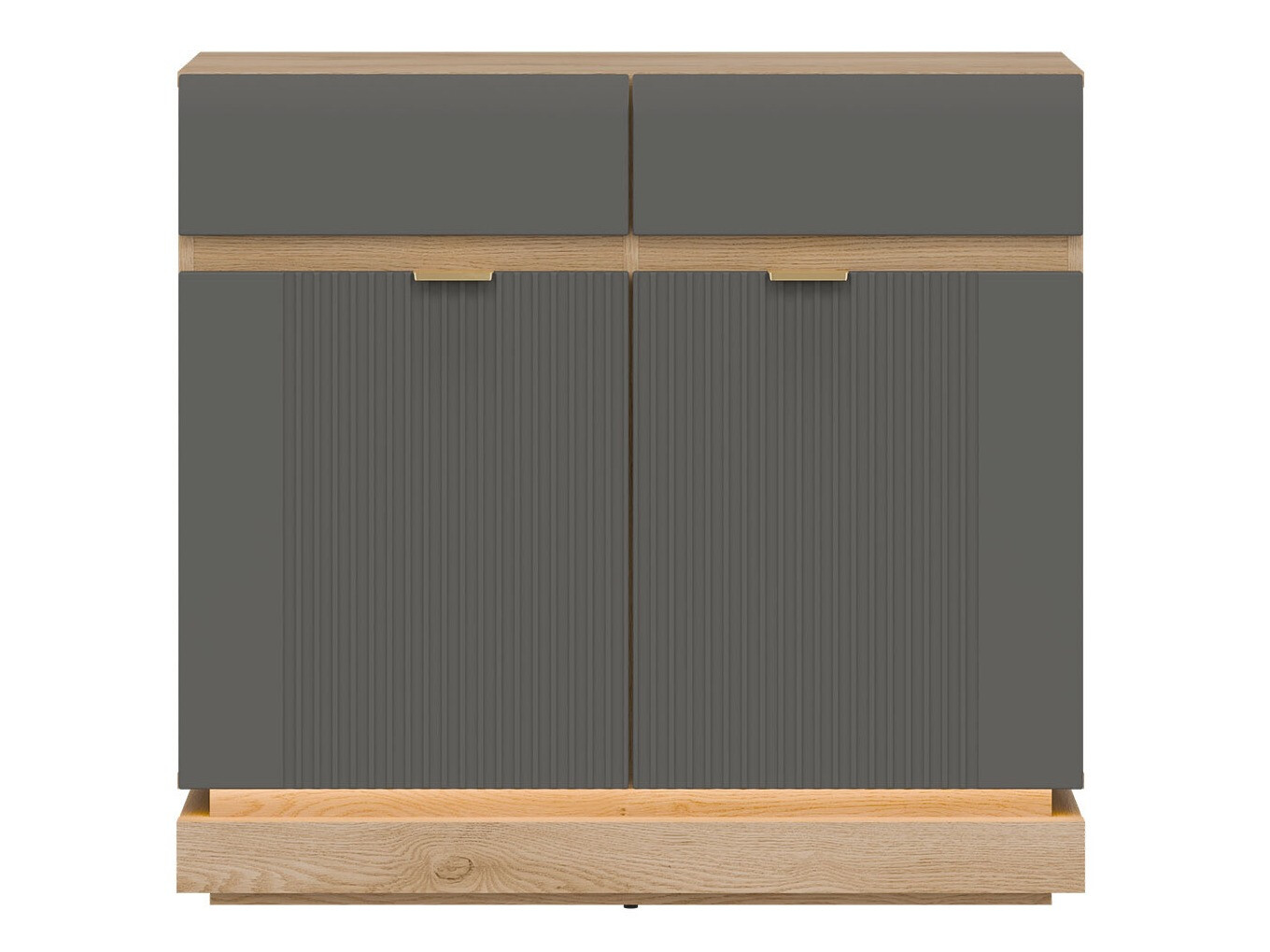 Kumode Teselbu 102 (Pelēks + Ozols)