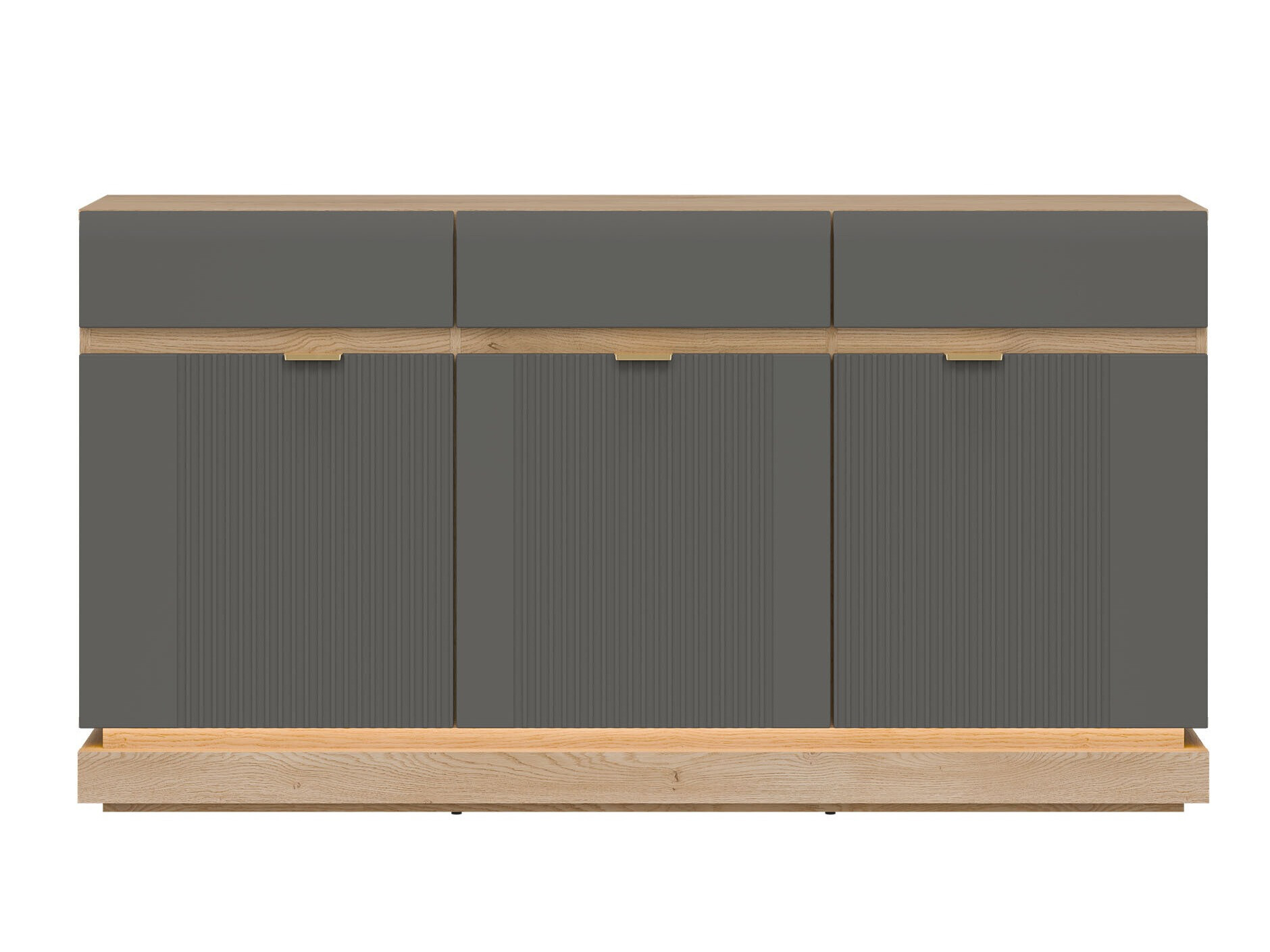 Kumode Teselbu 104 (Pelēks + Ozols)