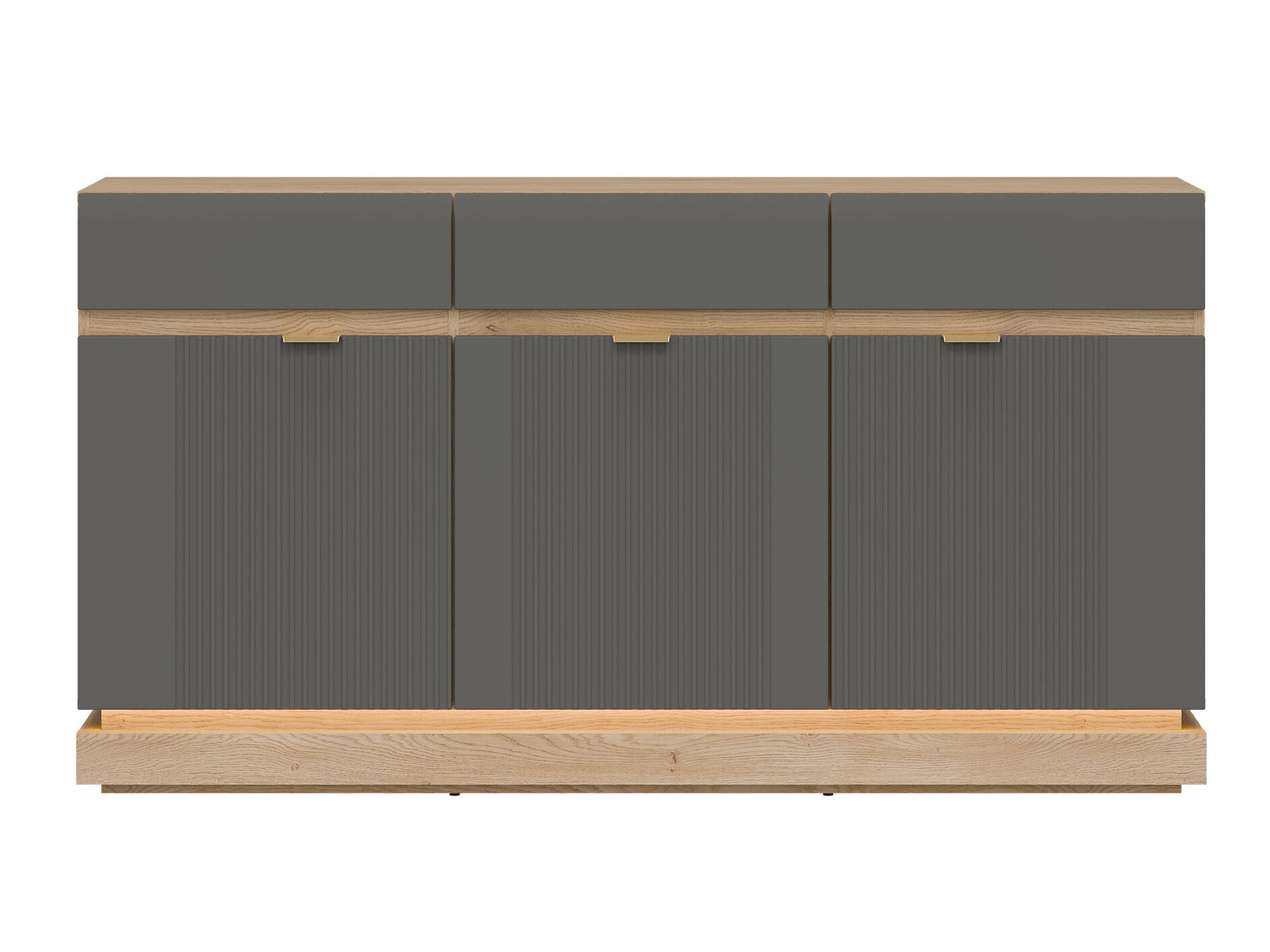 Kumode Teselbu 104 (Pelēks + Ozols)