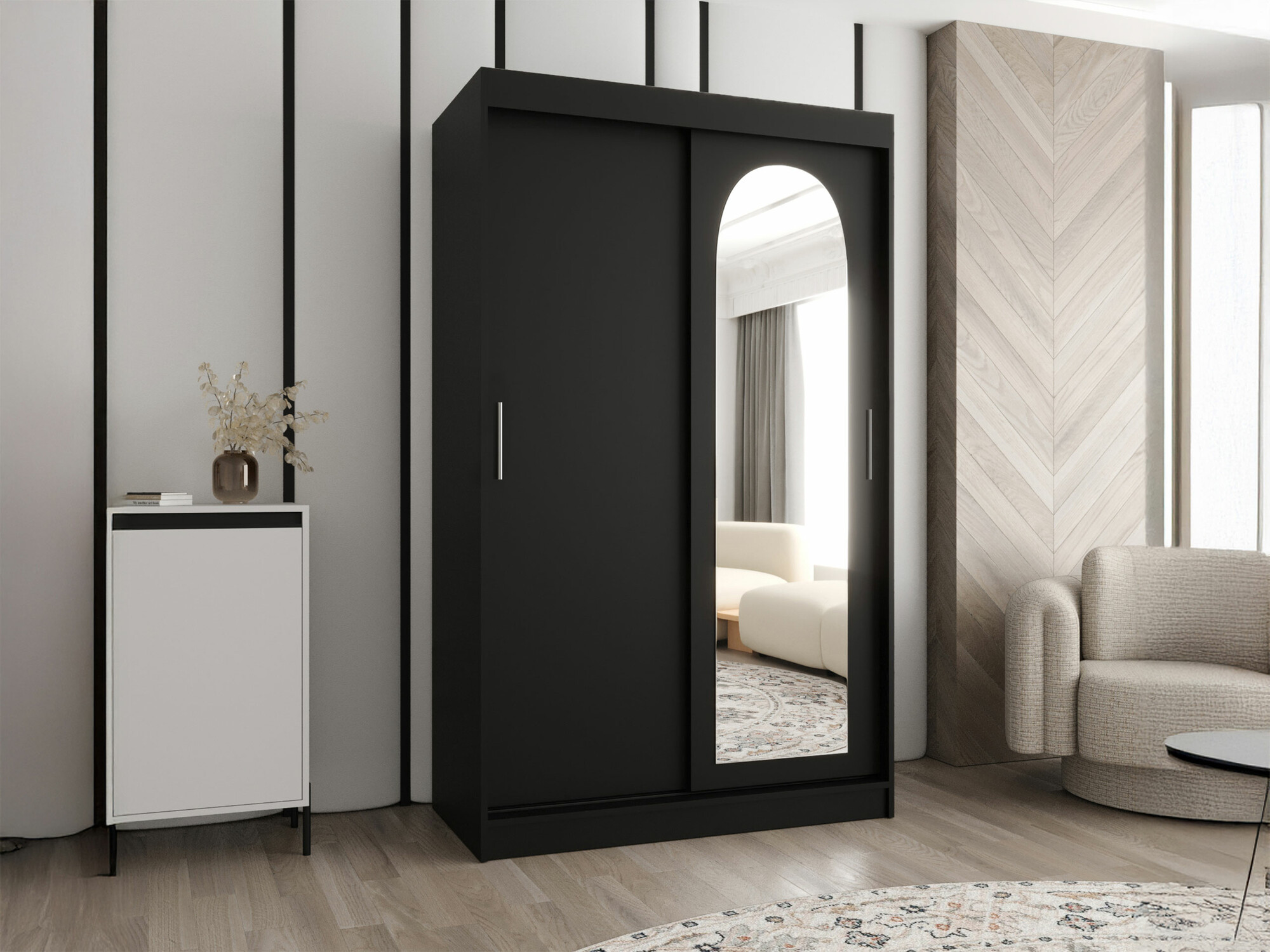 Skapis Hartford 504 (Melns)