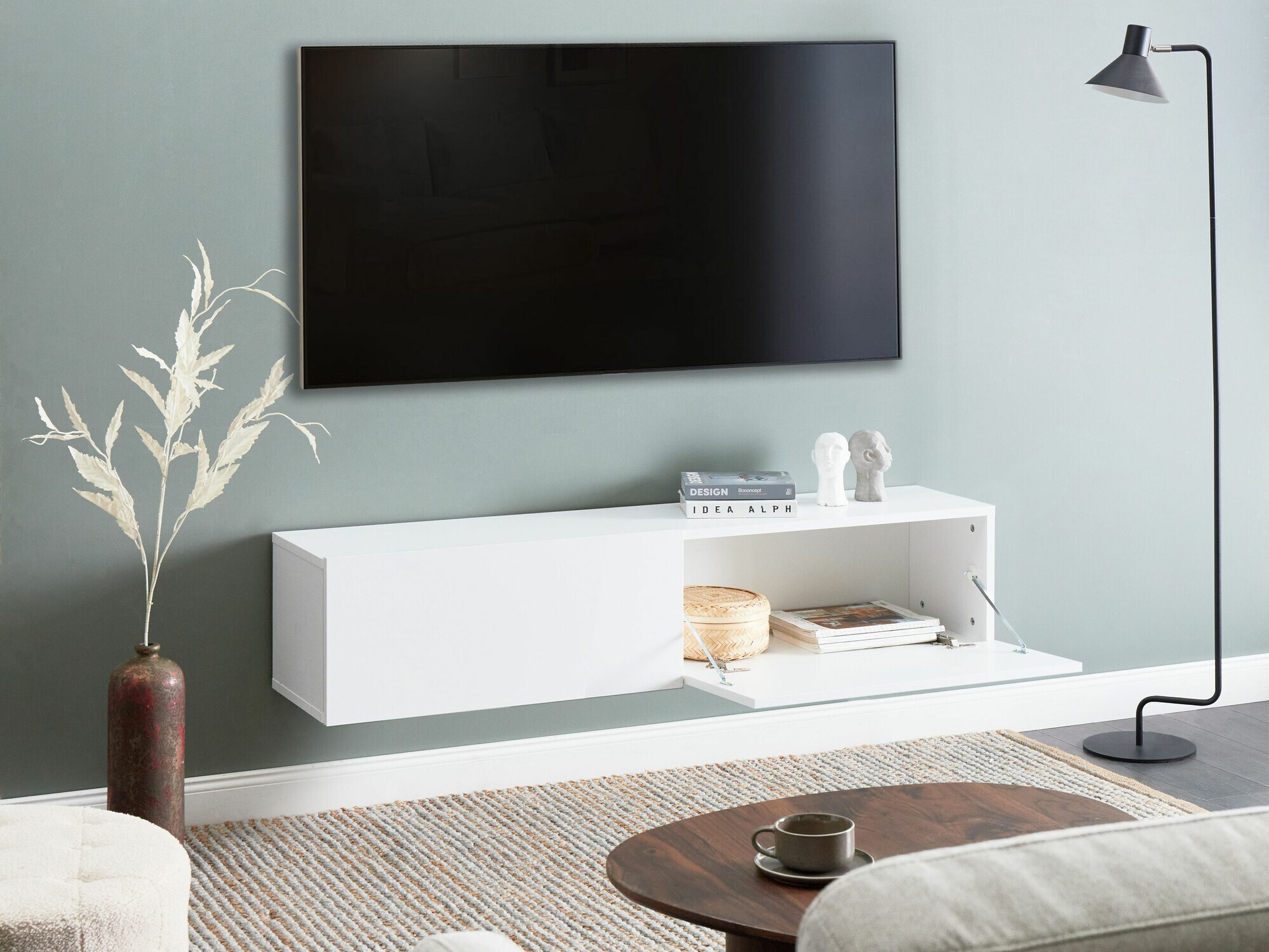 TV galds Berwyn 2663 (Balts)