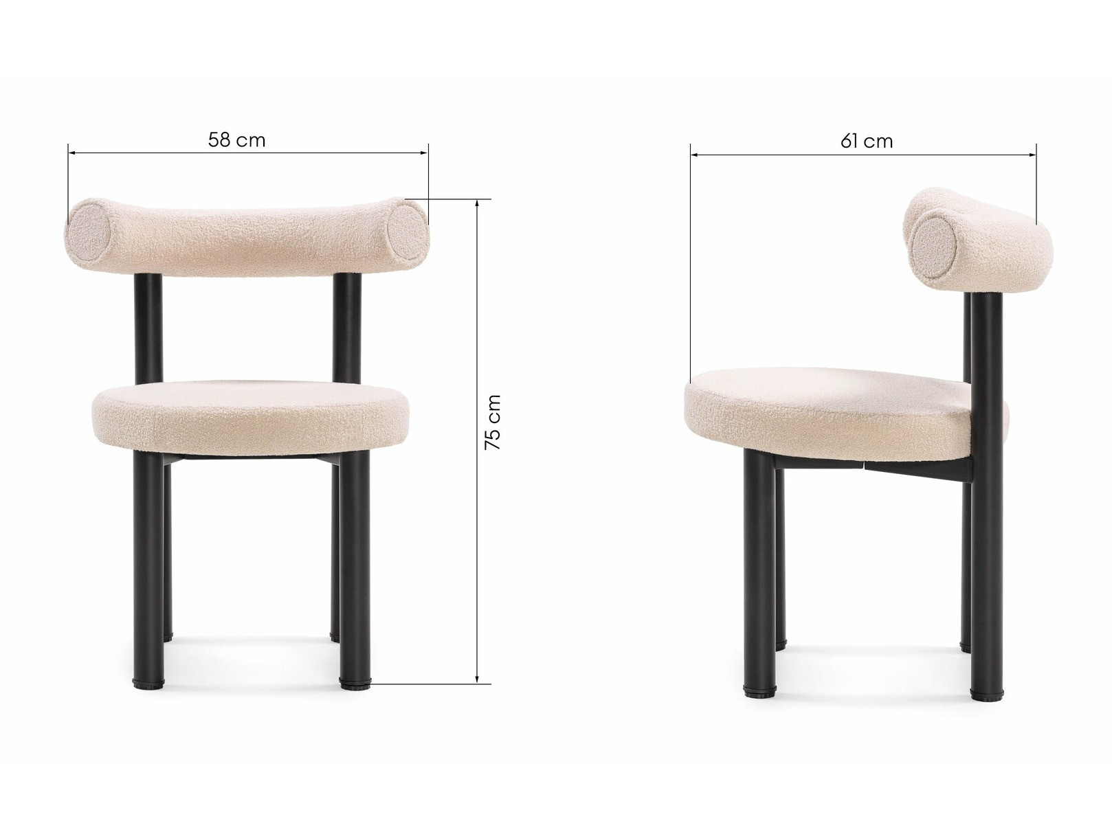 Krēsls Burleson 187 (Kašmirs + Melns)