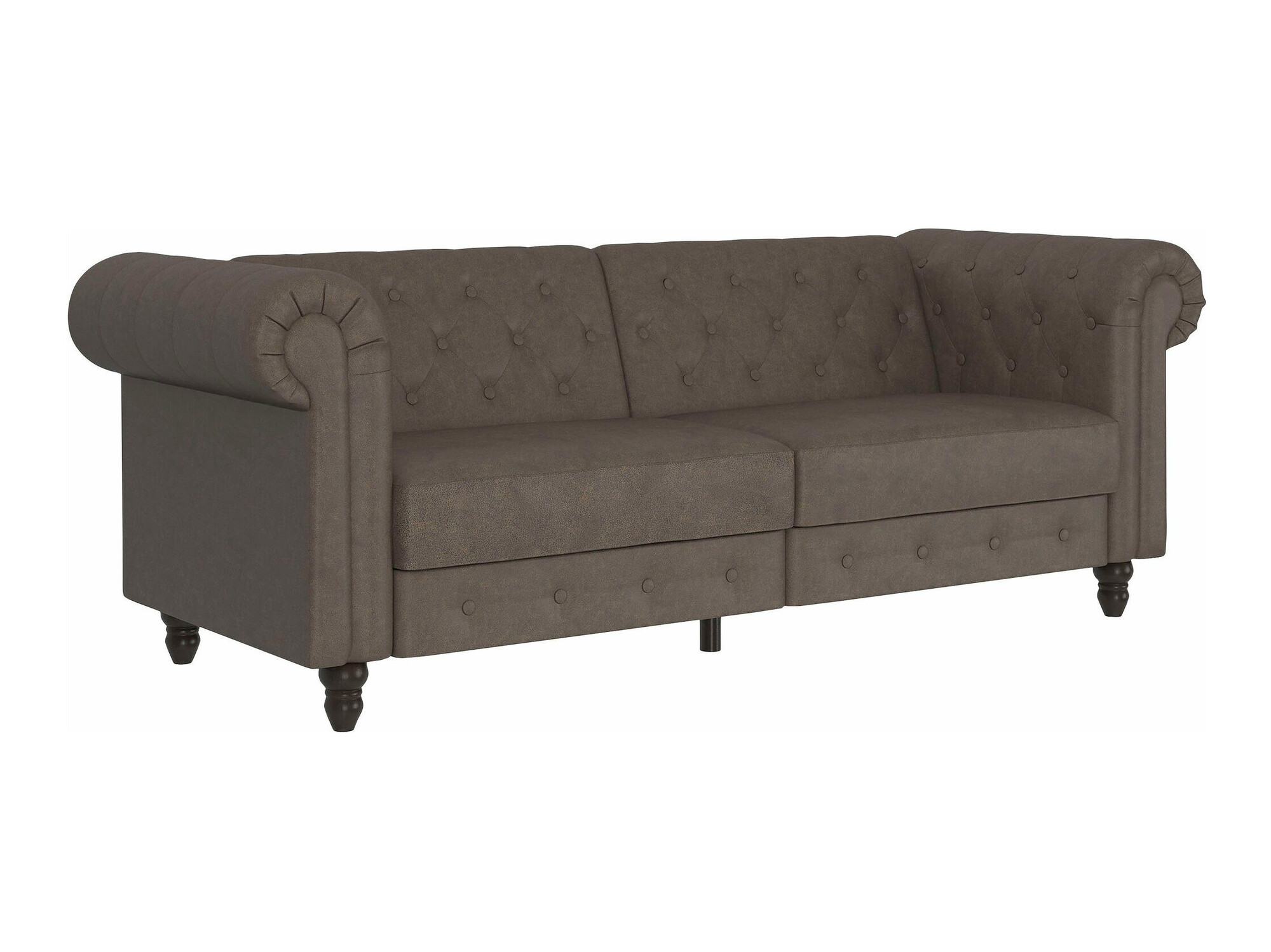 Chesterfield dīvāns Tulsa 217 (Tumši brūns)