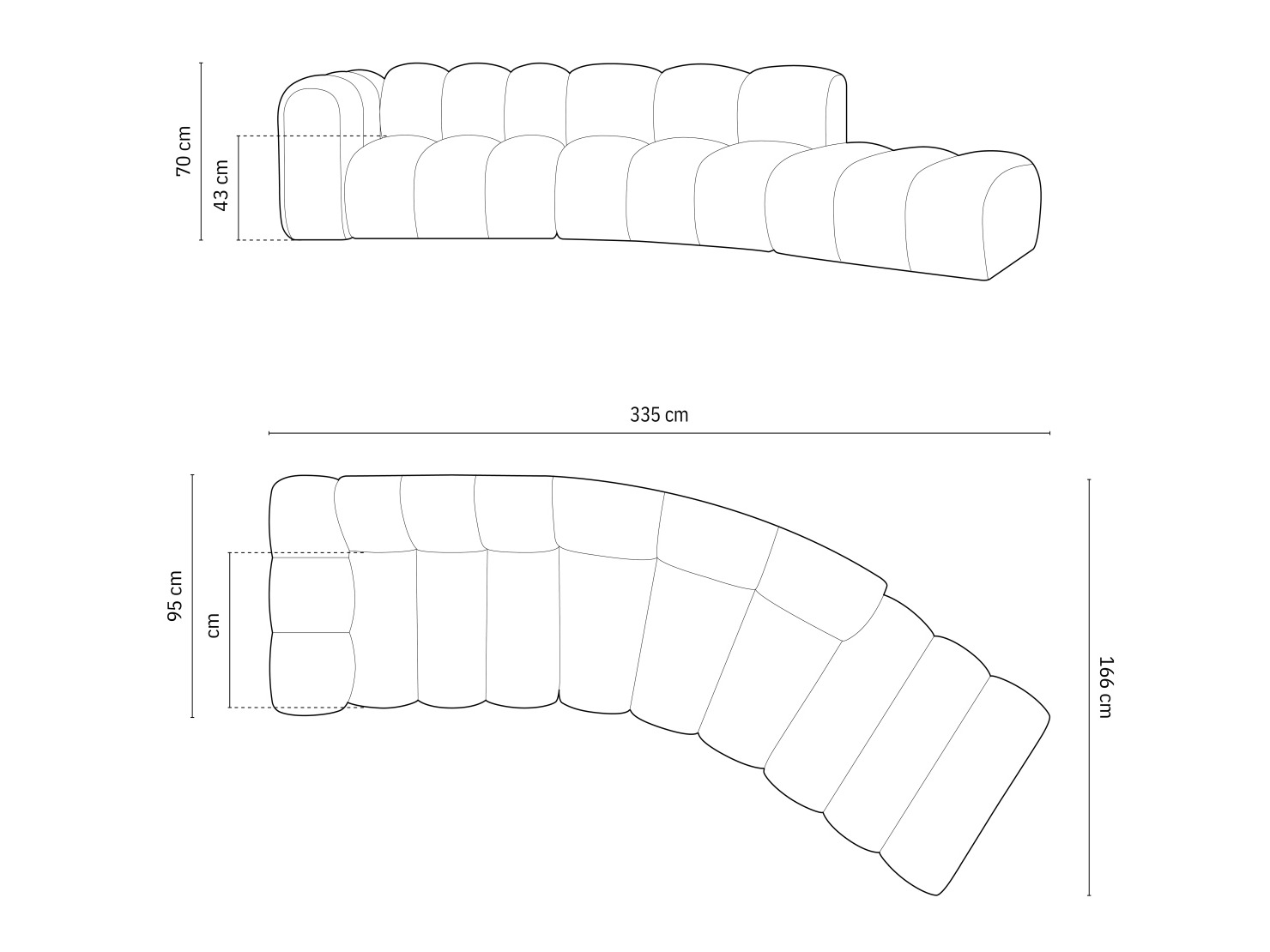 Moduļu dīvāns Cirleve 107 (Salvador 05)