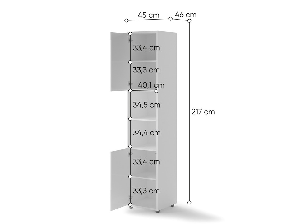 Plaukts Concept Lenart III (Balts + Glancēts balts)