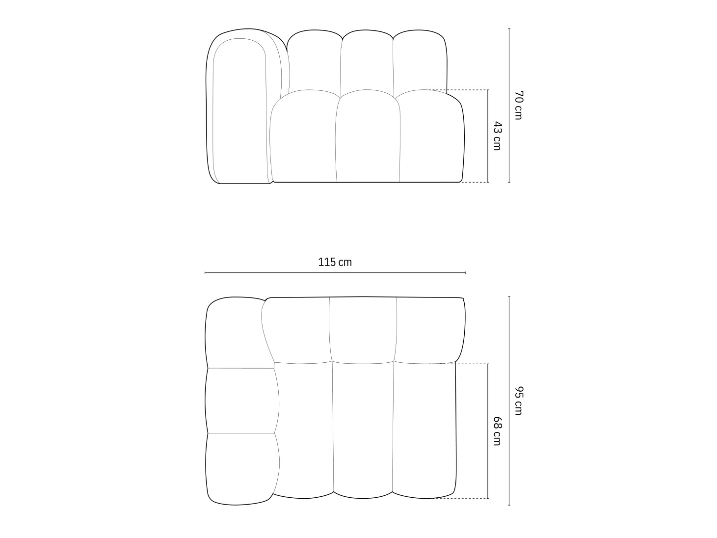 Moduļu krēsls Cirleve 110 (Salvador 10)