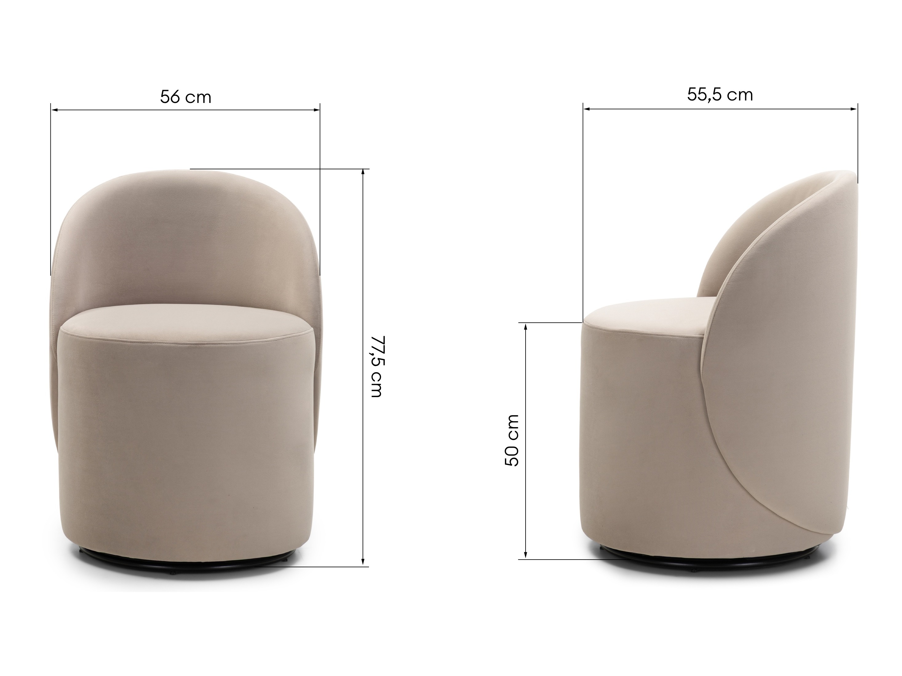 Atpūtas krēsls Burleson 299 (Krēms)