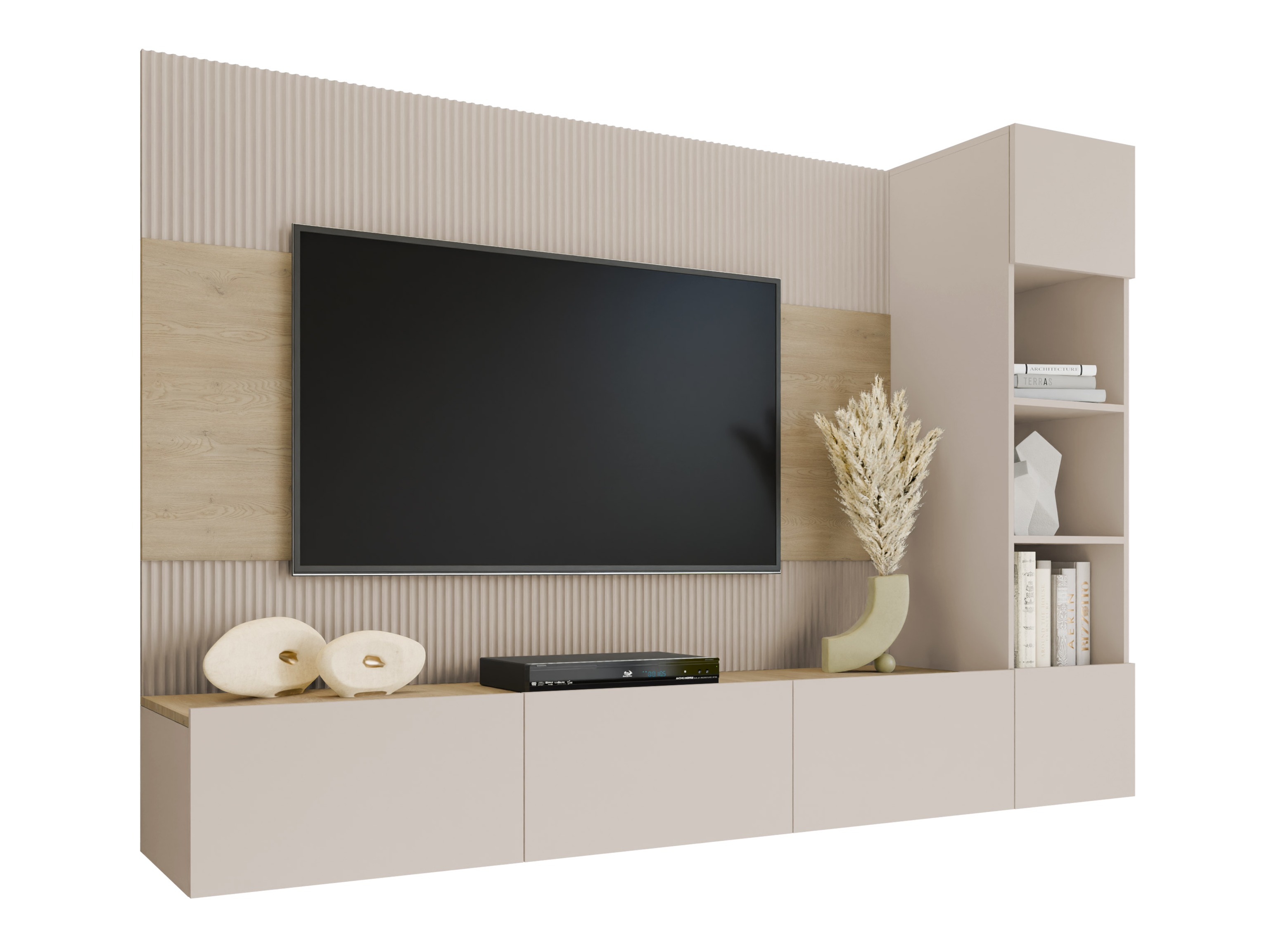 Viesistabas komplekts Comfivo Salix II (Bēšs + Kremonas ozols)