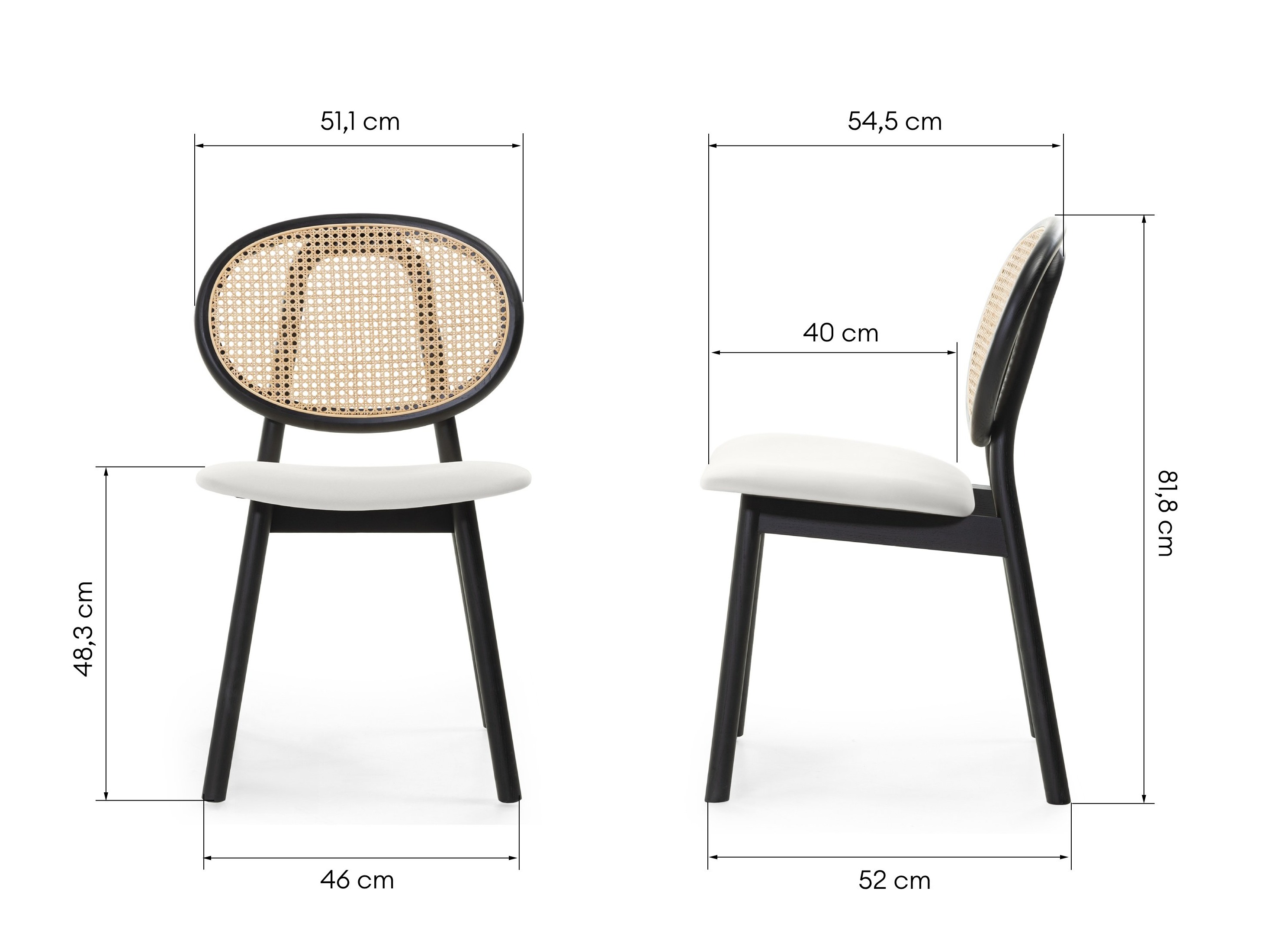 Krēsls Burleson 347 (Melns + Balts)