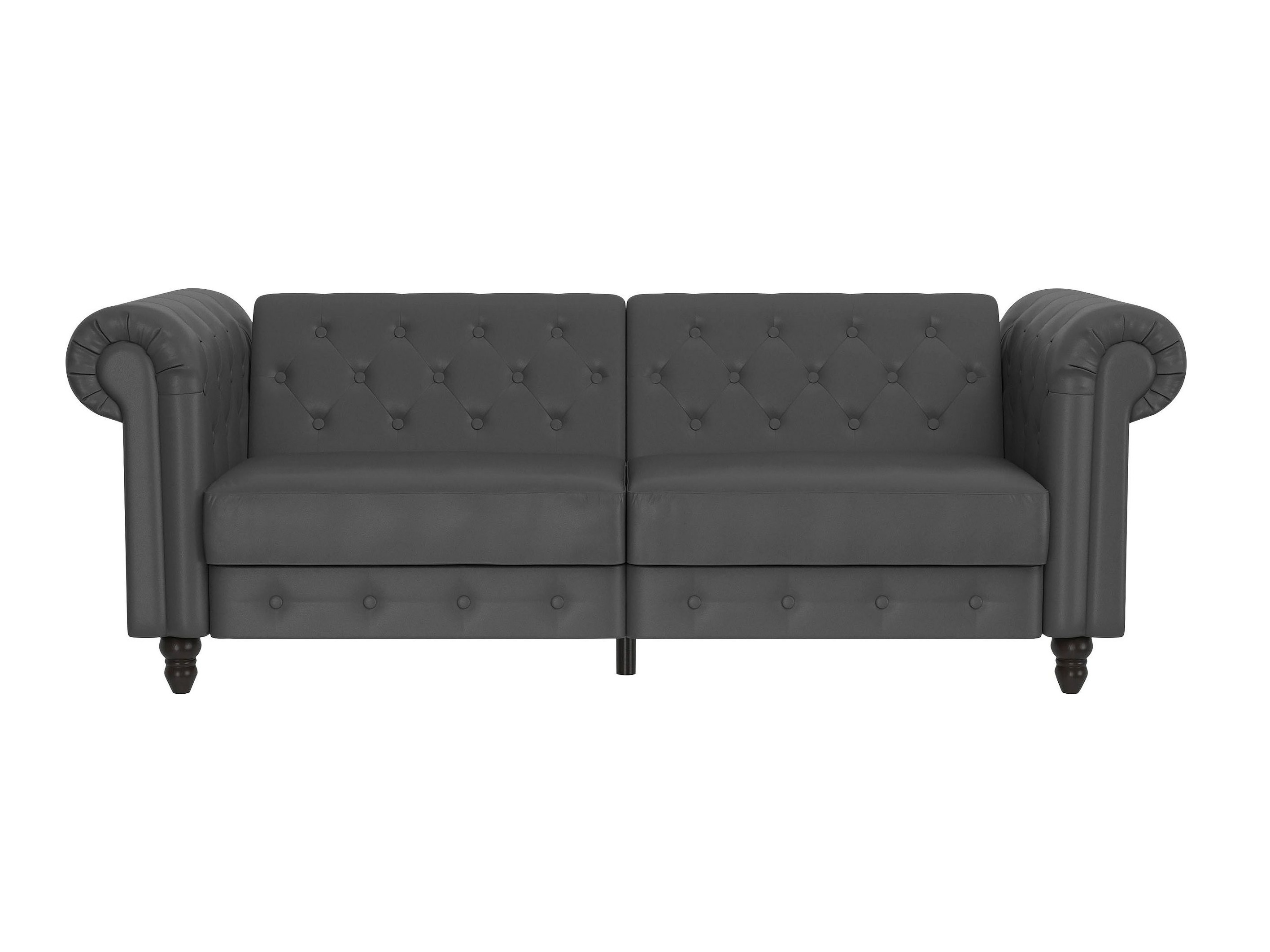 Chesterfield dīvāns Tulsa 217 (Tumši pelēks)