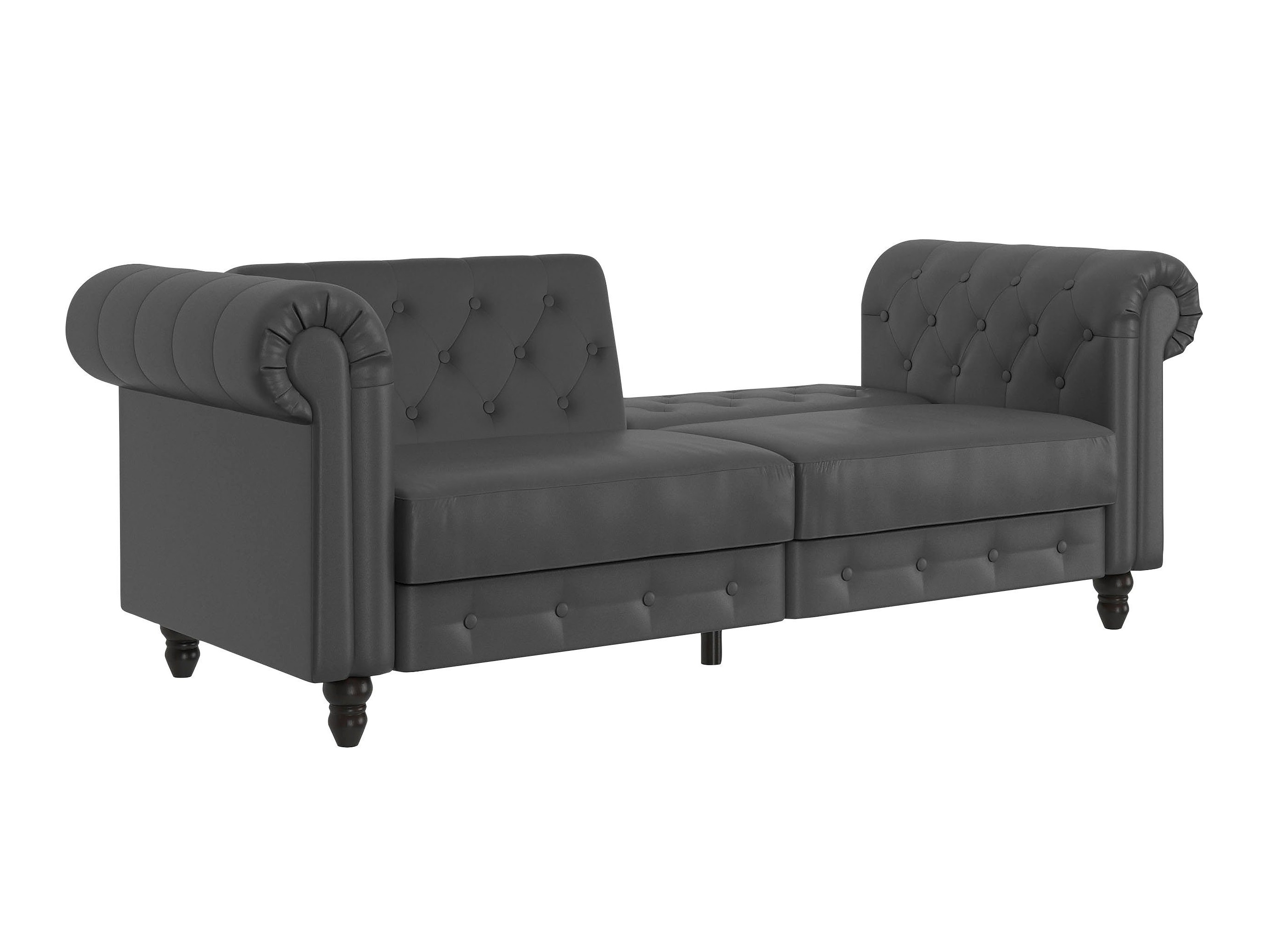 Chesterfield dīvāns Tulsa 217 (Tumši pelēks)