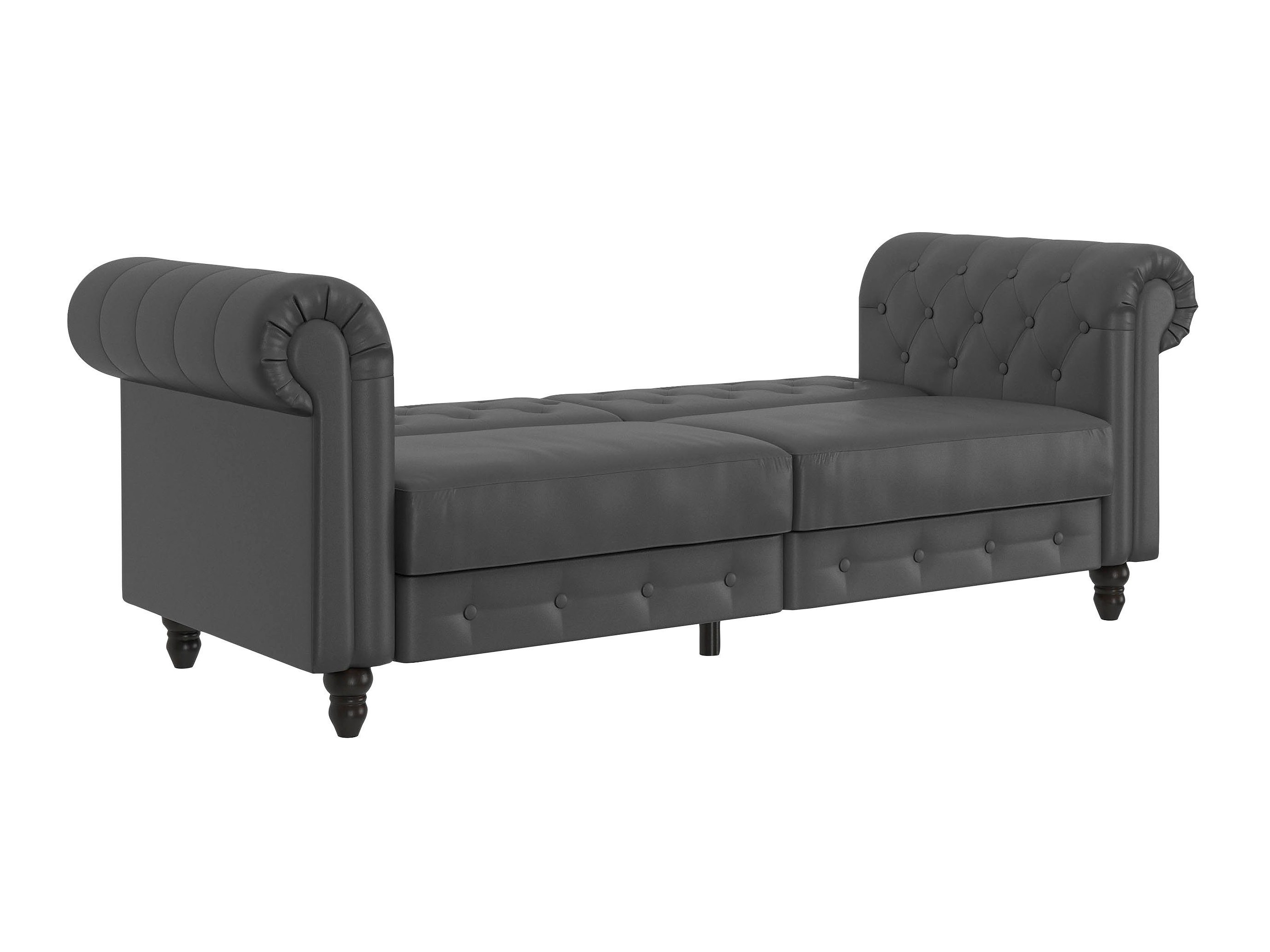 Chesterfield dīvāns Tulsa 217 (Tumši pelēks)