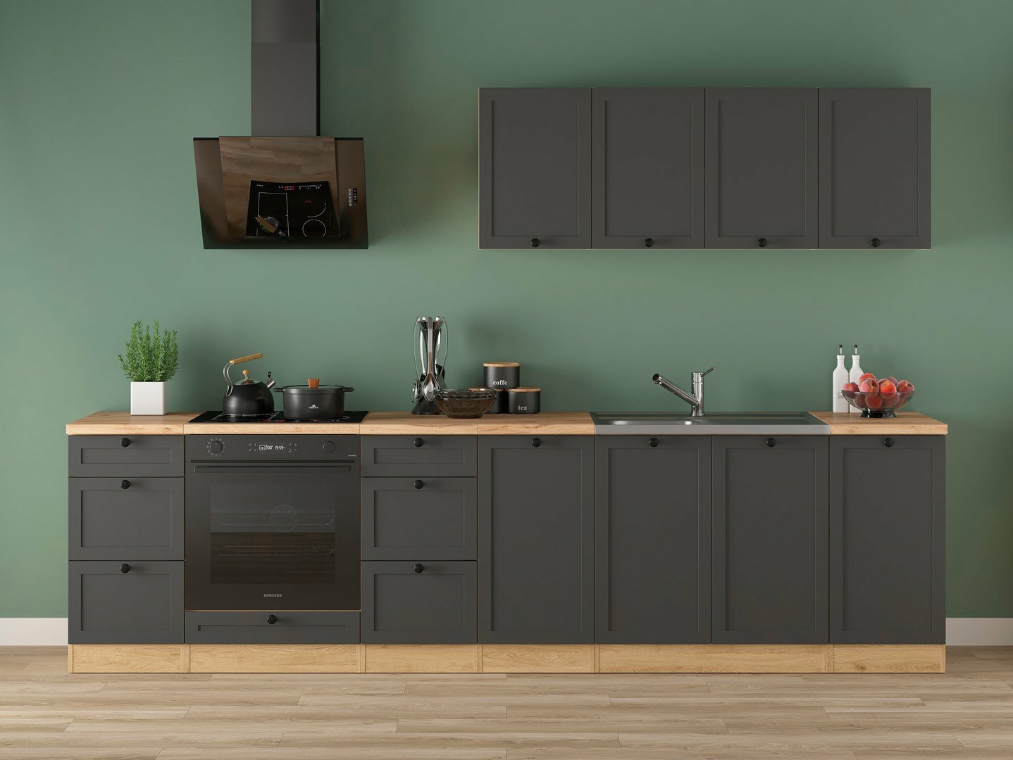 Moduļu virtuves komplekts Classic Grey Oak 119