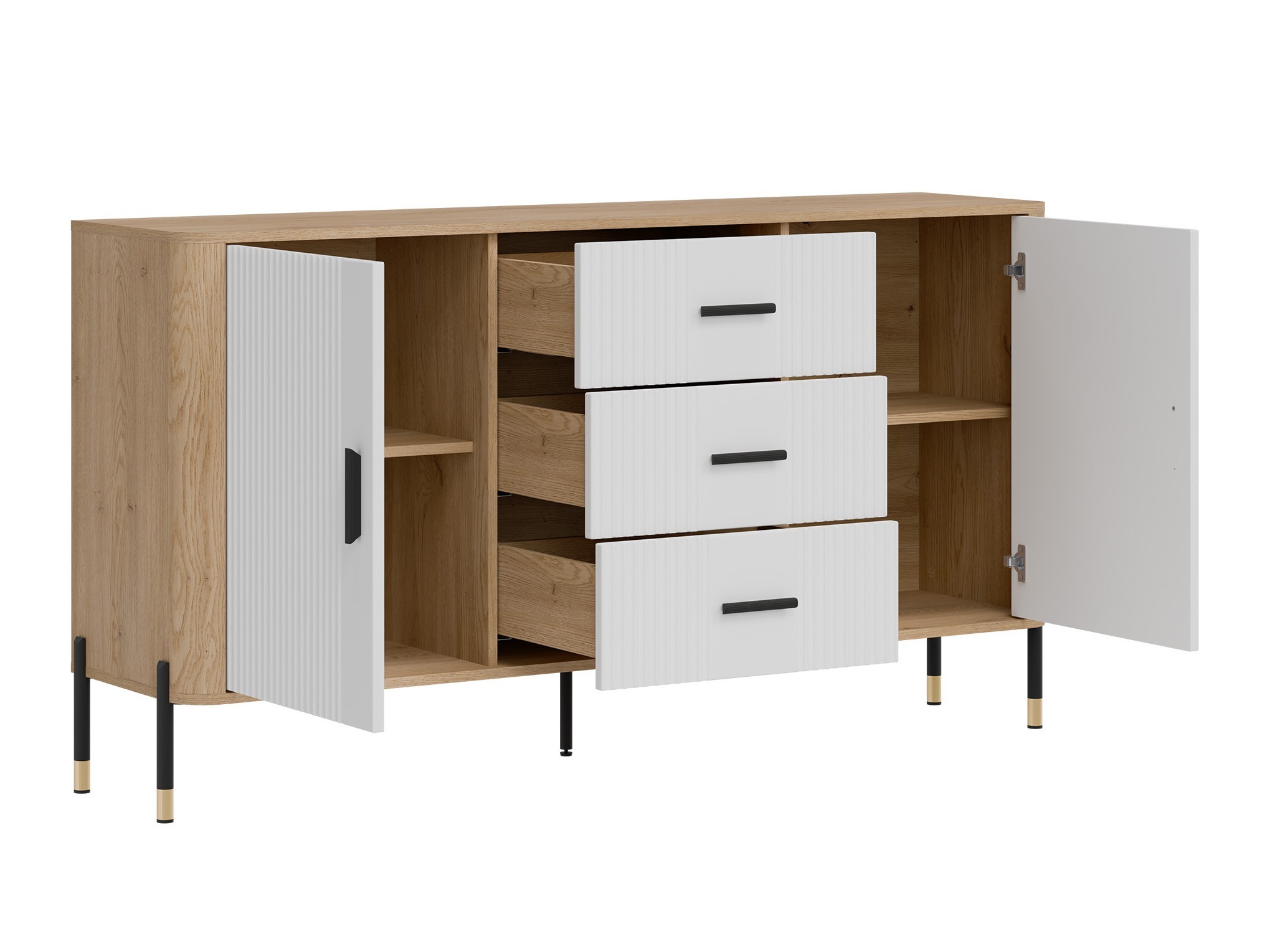 Viesistabas komplekts Flosora 148 (Balts)
