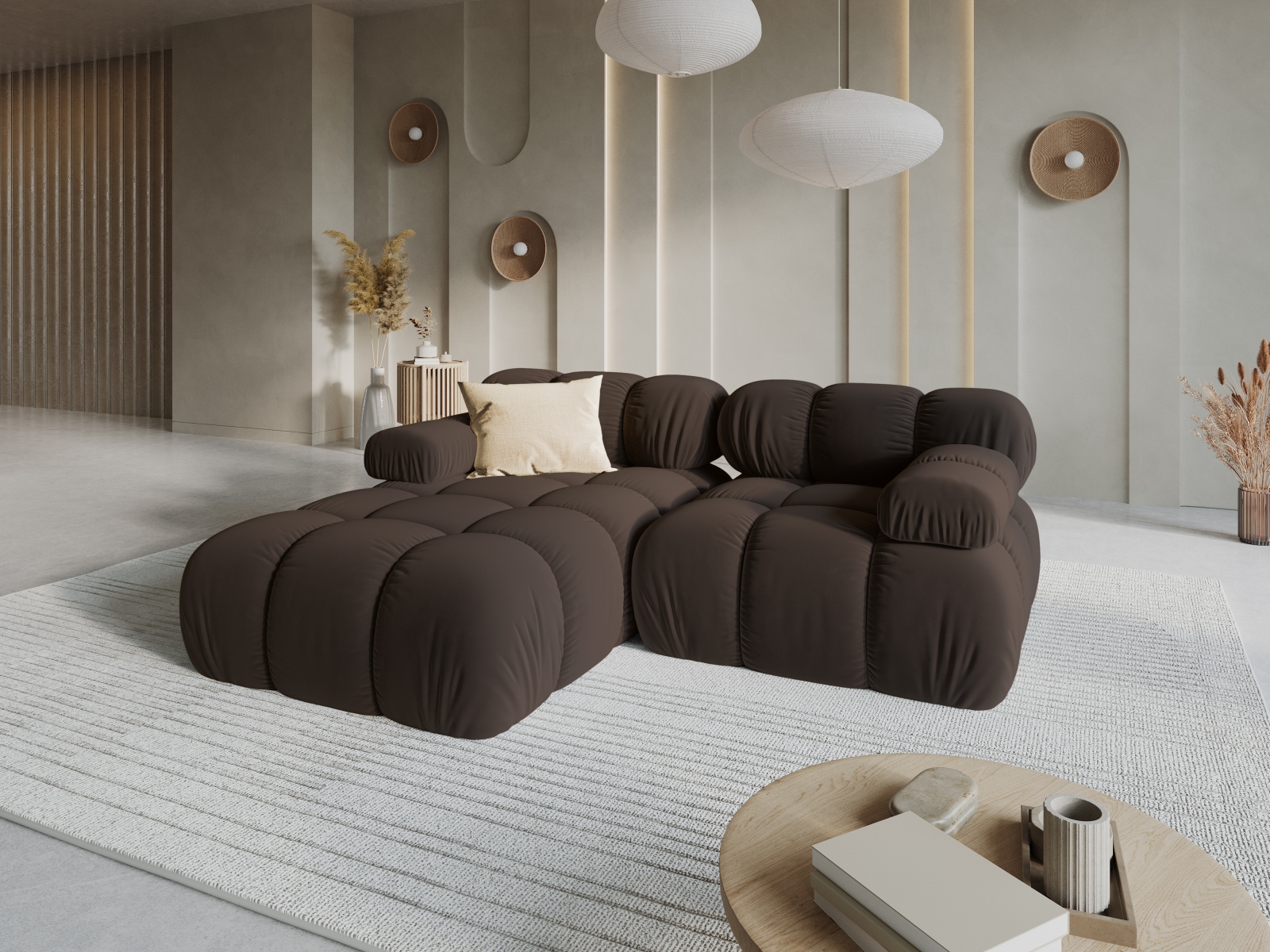 Moduļu stūra dīvāns Caltenu 105 (Bluvel 48)